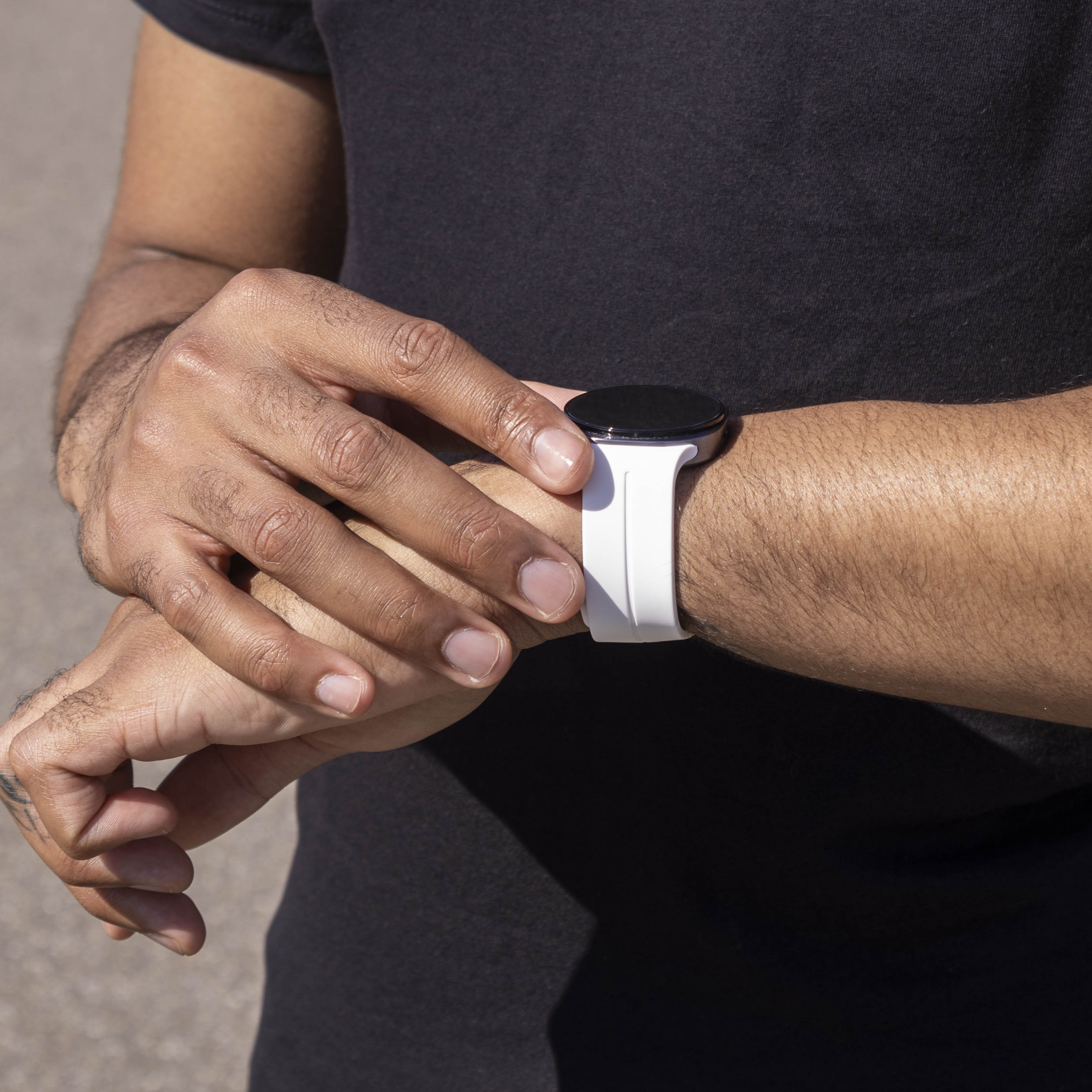 Correa silicona con hebilla Samsung Galaxy Watch 8 - 44mm (blanco)