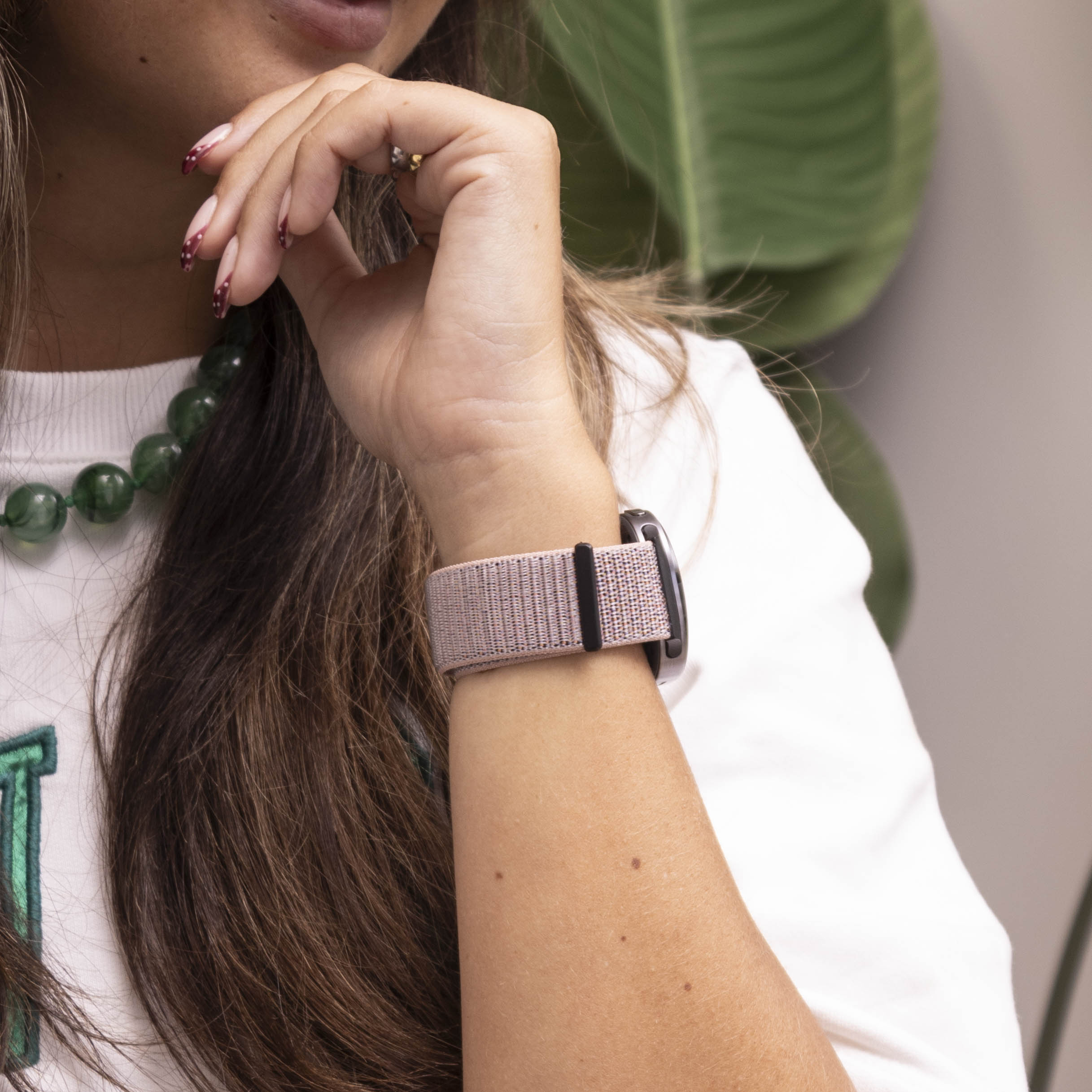 Correa nylon Samsung Galaxy Watch 8 Classic (rosa)