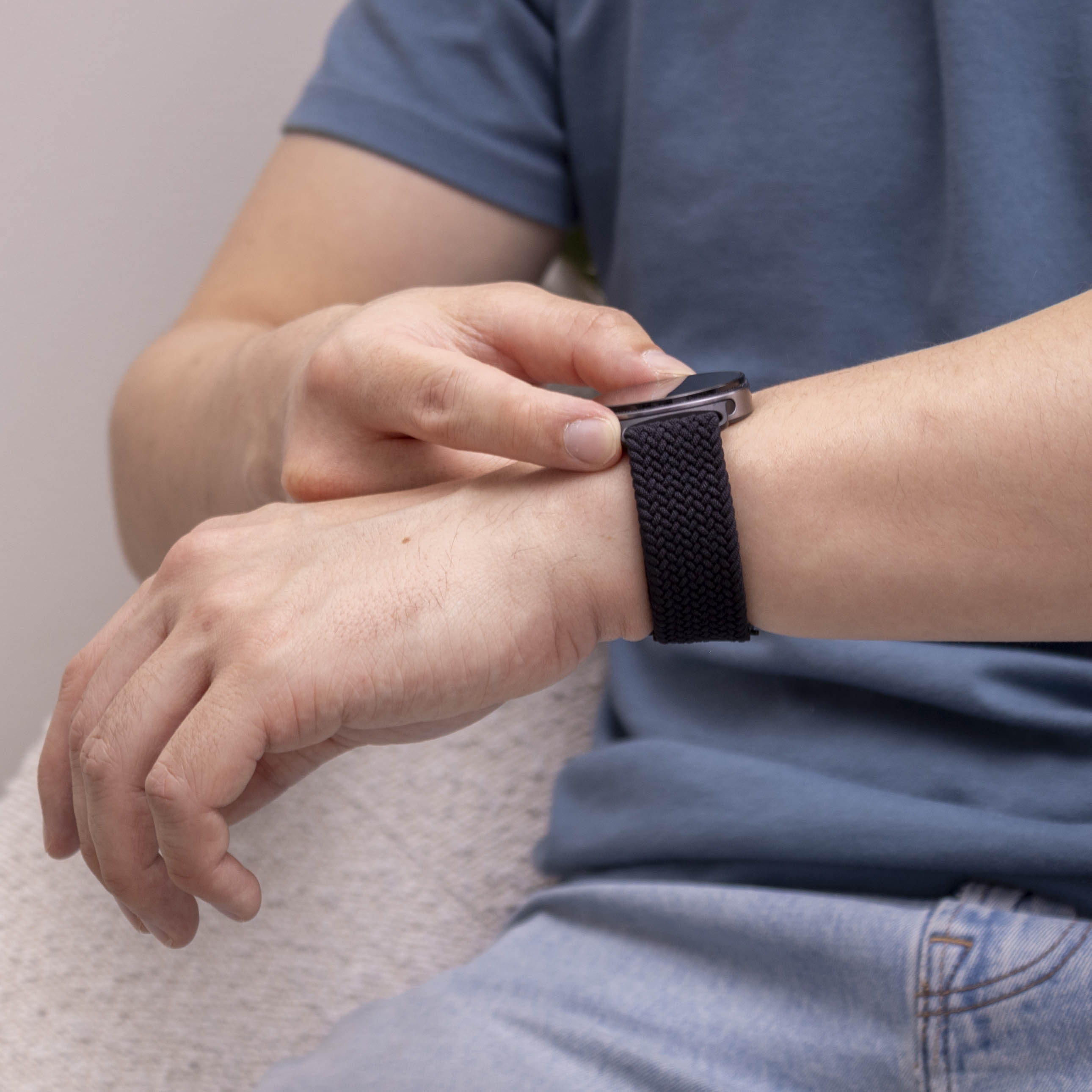 Correa tejida con hebilla Samsung Galaxy Watch 8 Classic (negro)