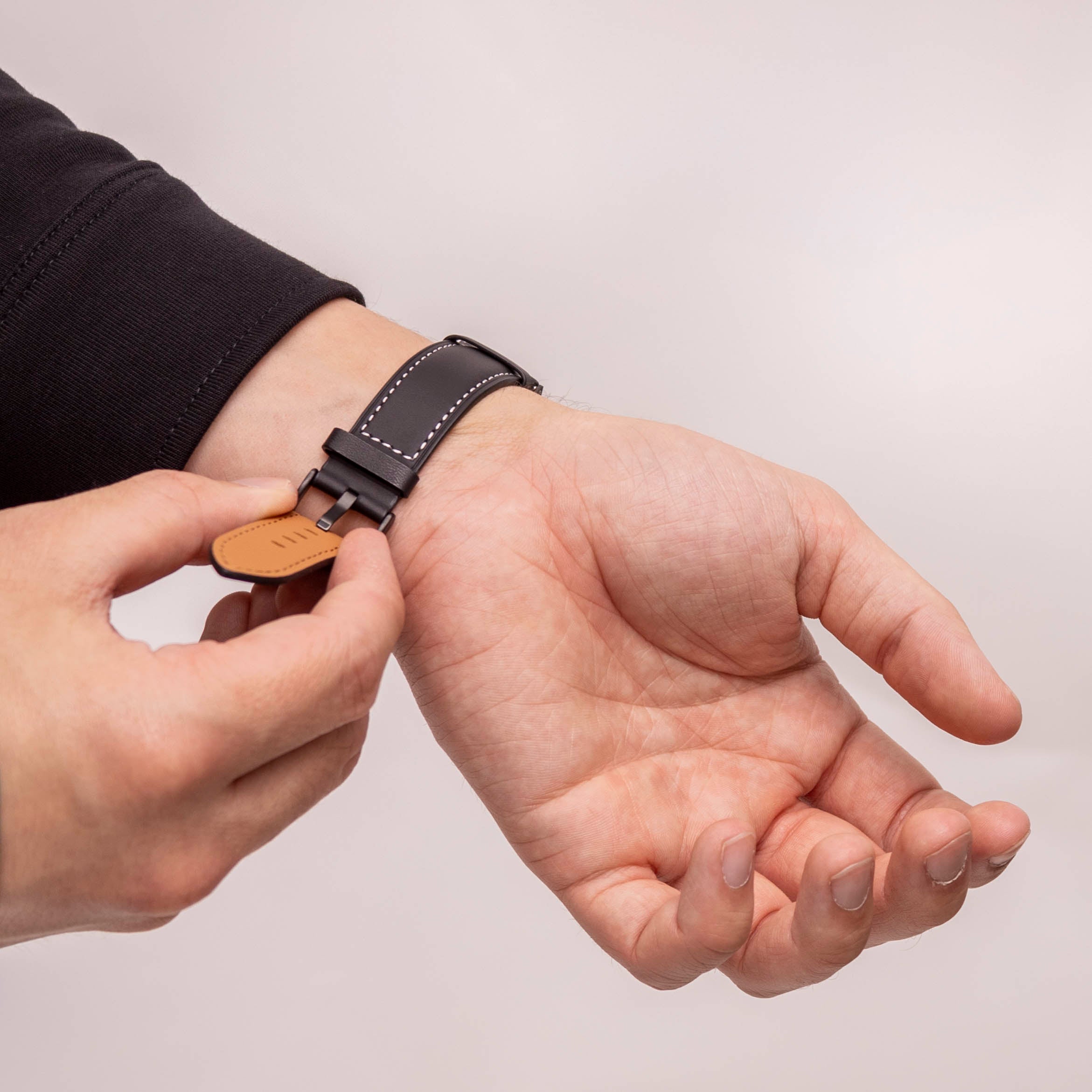 Correa cuero Premium Samsung Galaxy Watch 8 - 44mm (negro)