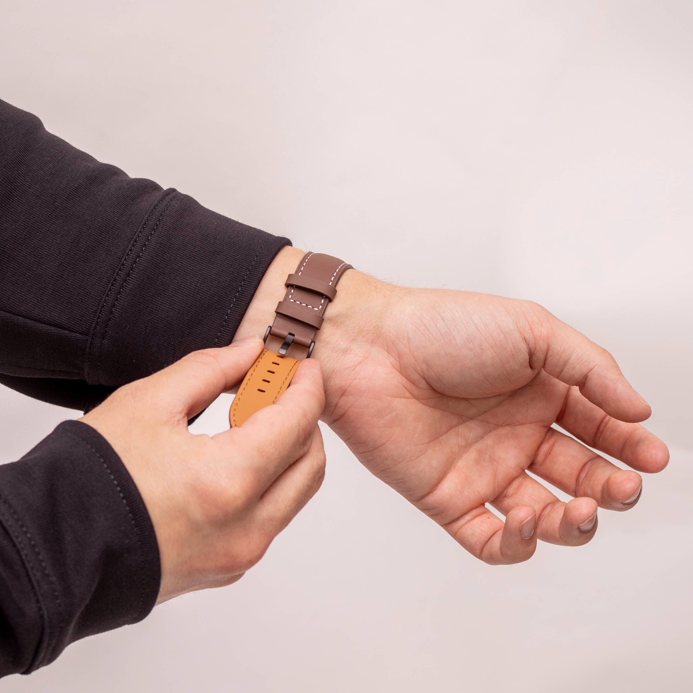 Samsung Galaxy Watch 8 Classic Premium Leather Strap (Brown)