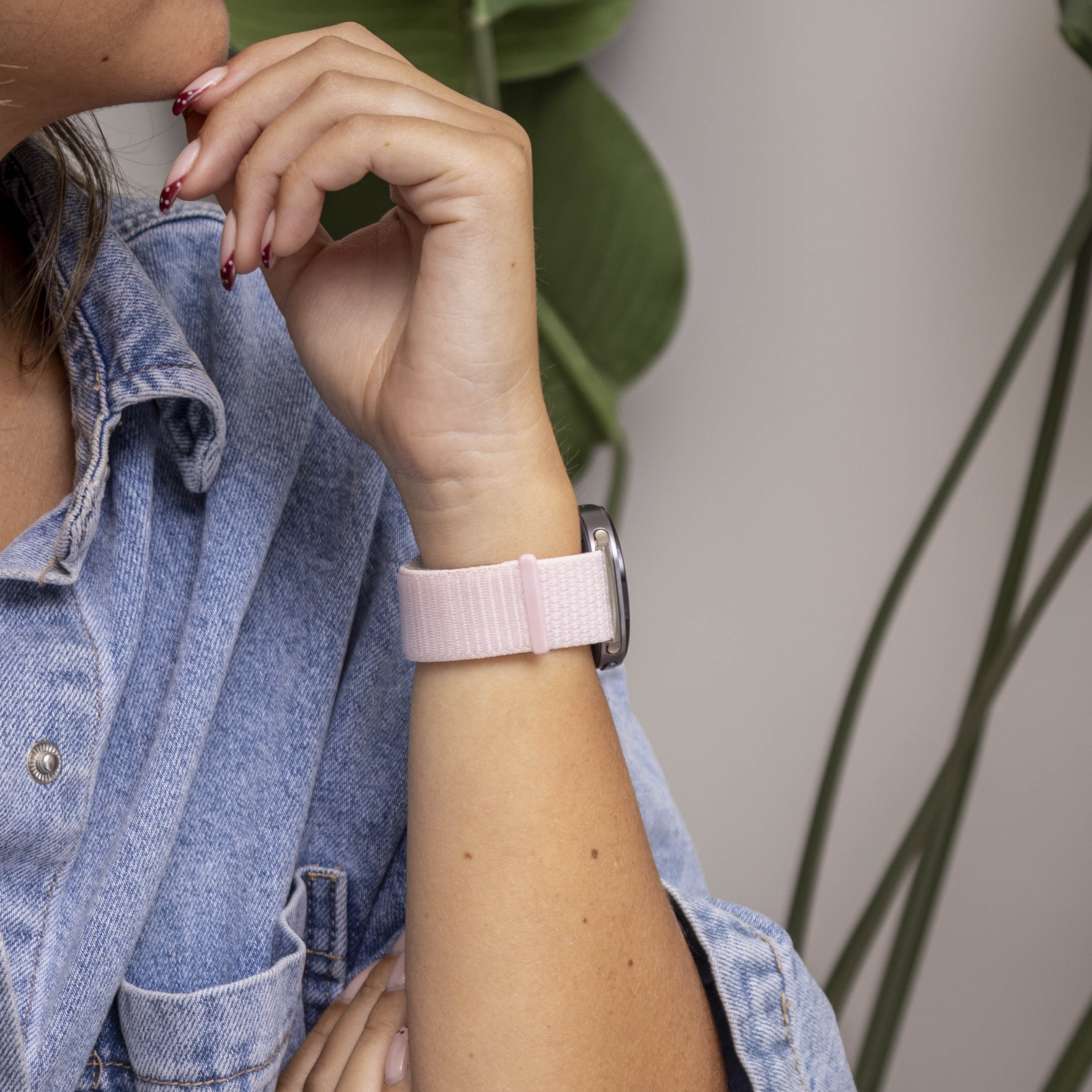 Correa nylon Samsung Galaxy Watch 8 - 44mm (rosa claro)