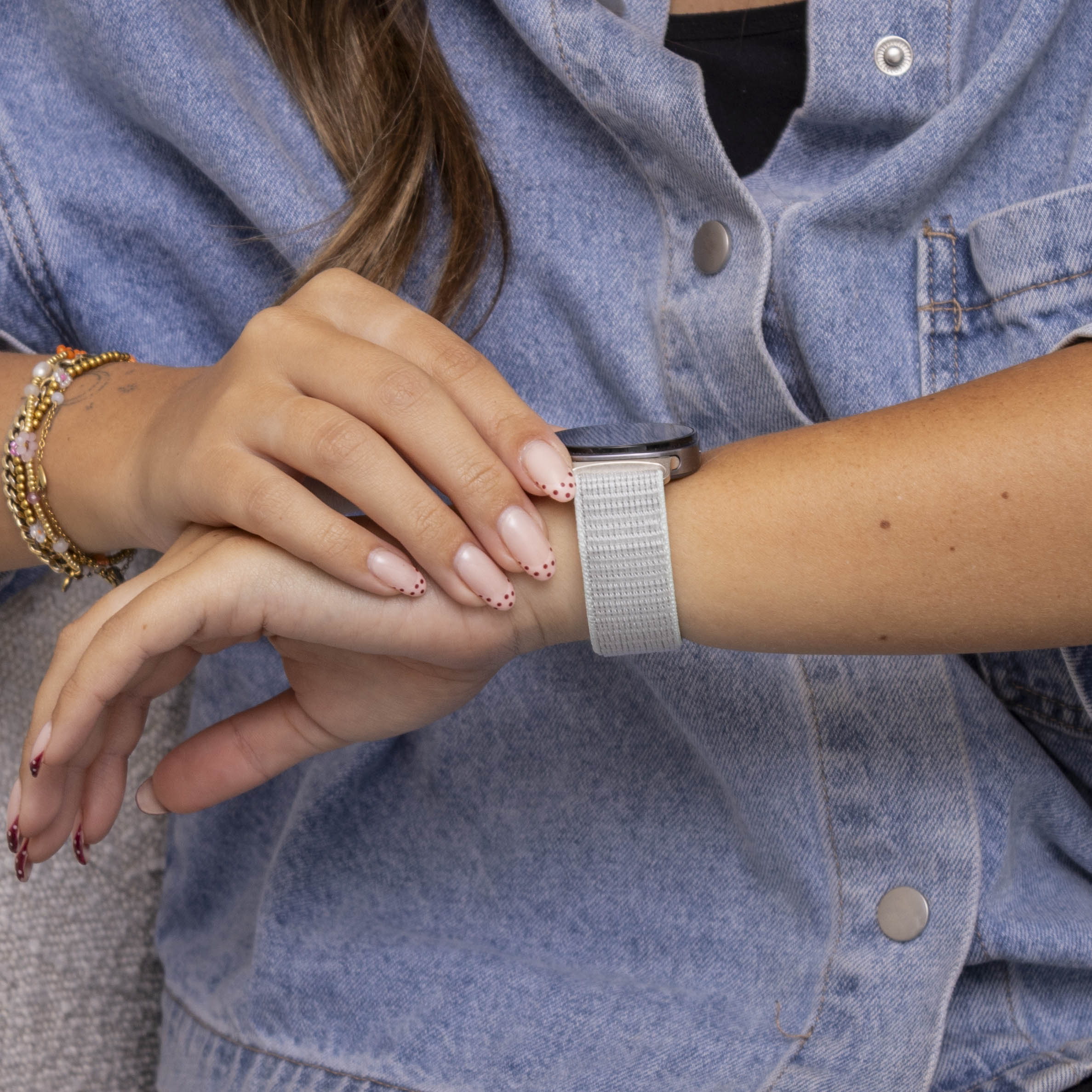 Correa nylon Samsung Galaxy Watch 8 - 44mm (cian claro)