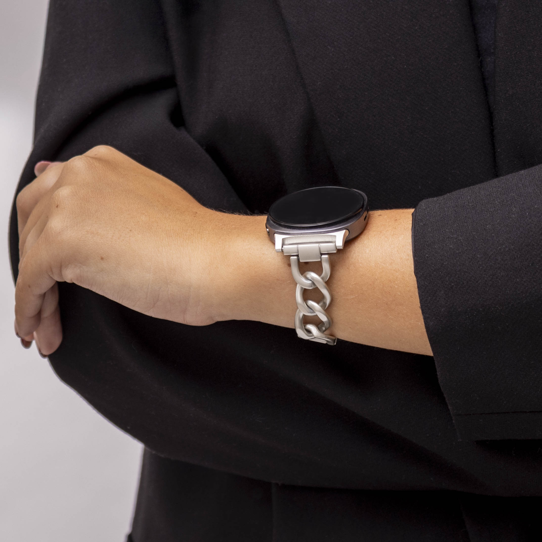 Correa acero cadena Samsung Galaxy Watch 8 - 44mm (blanco estrella)