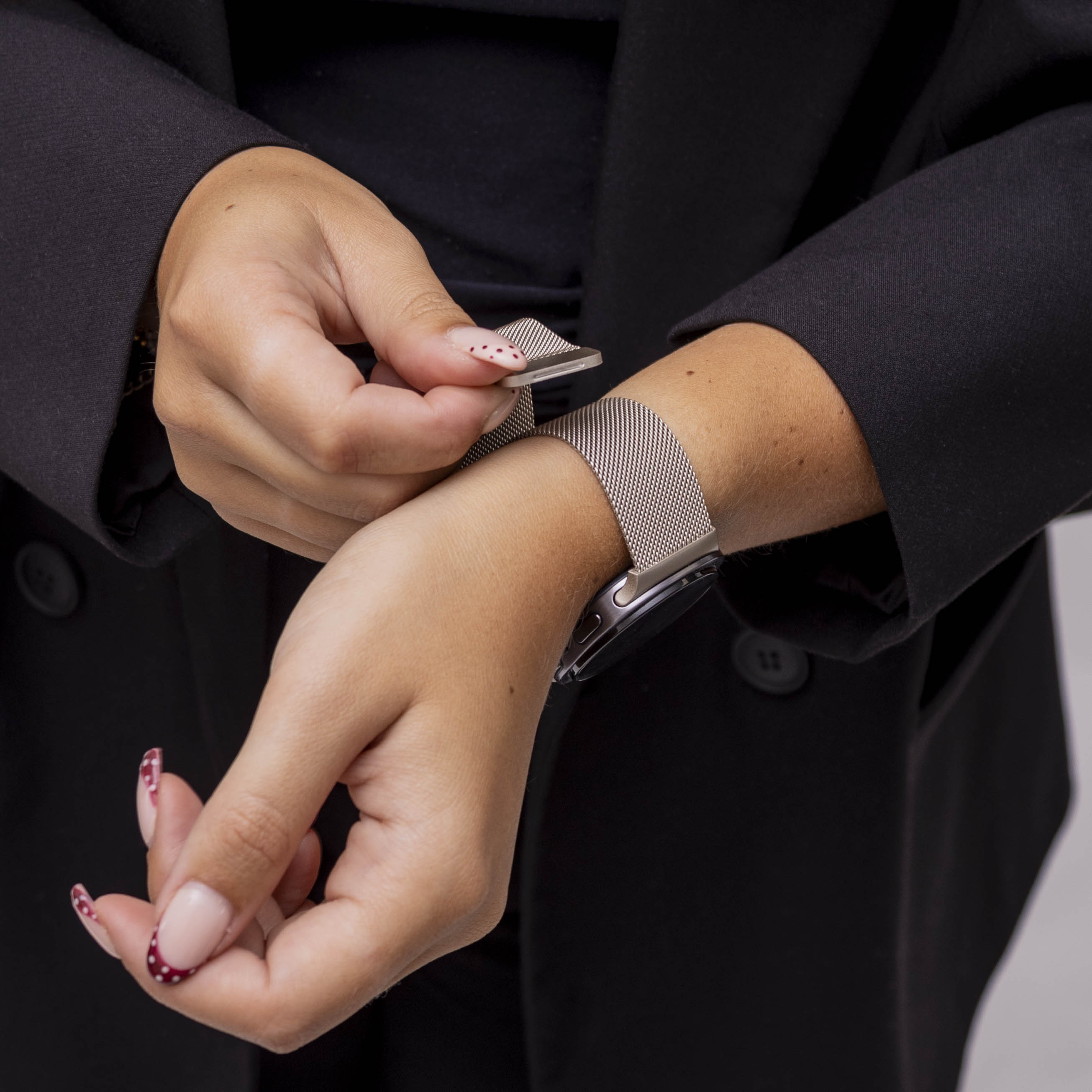 Correa milanesa Samsung Galaxy Watch 8 - 44mm (blanco estrella)