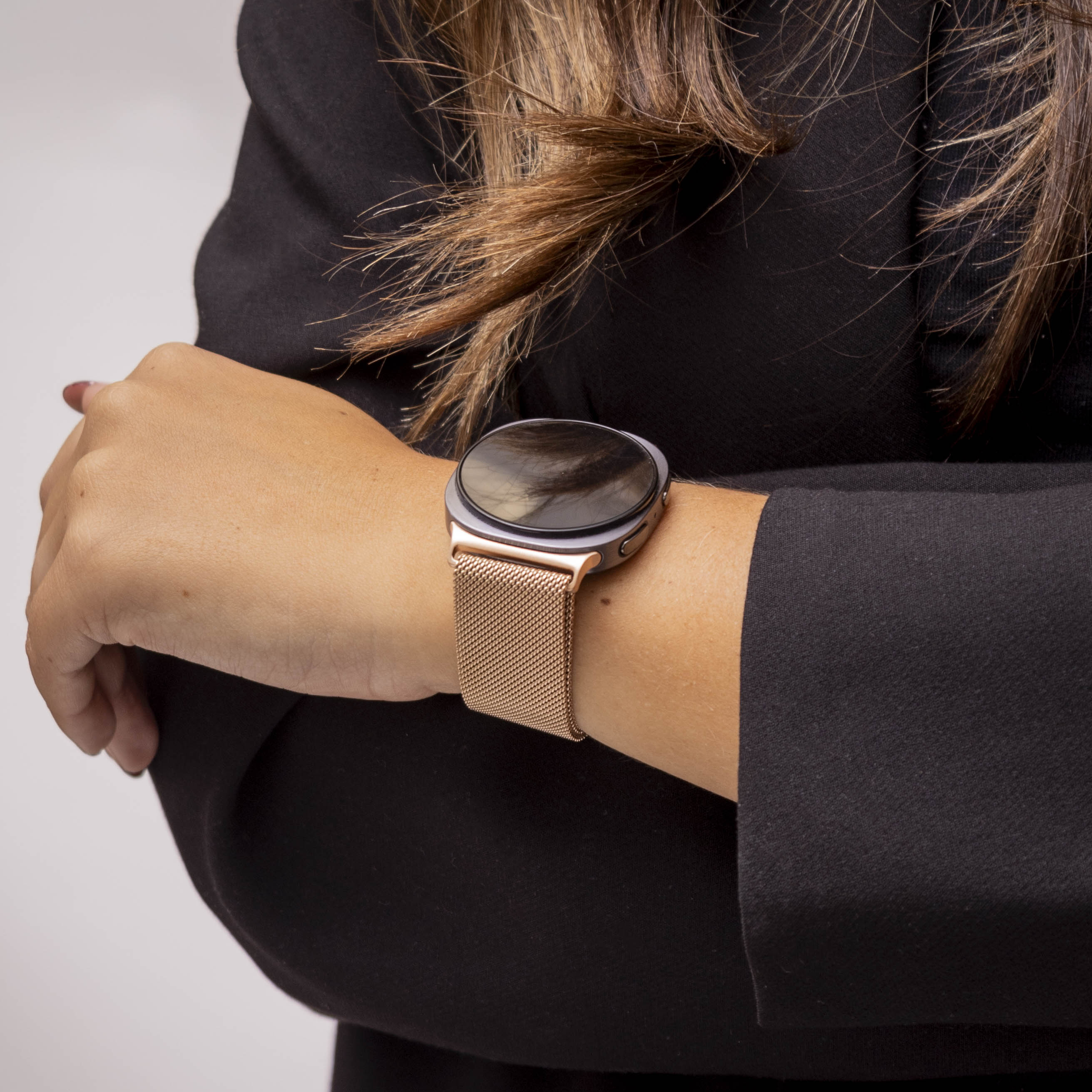 Samsung Galaxy Watch 8 Classic Milanese Strap (Rose Gold)