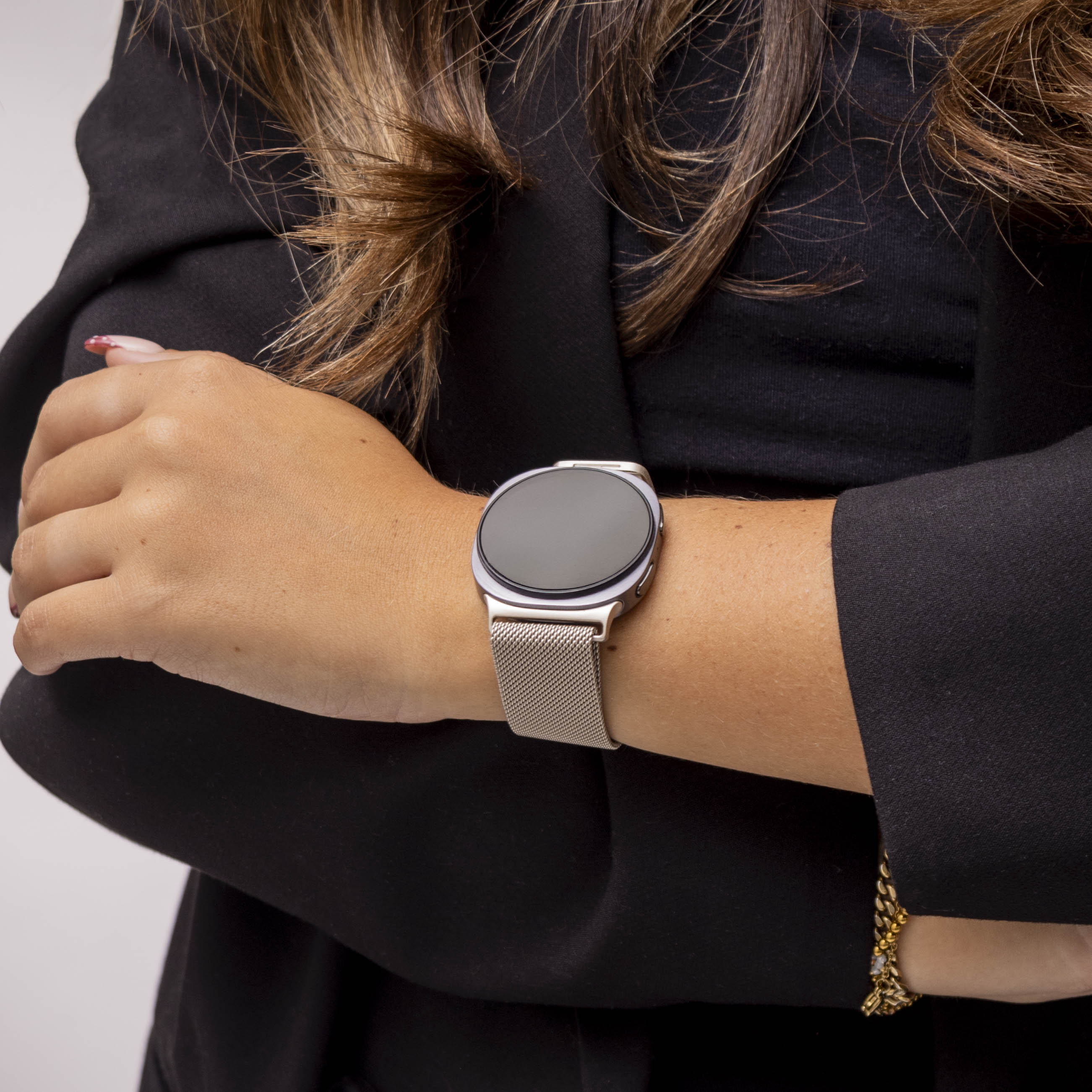 Correa milanesa Samsung Galaxy Watch 8 Classic (retro dorado)