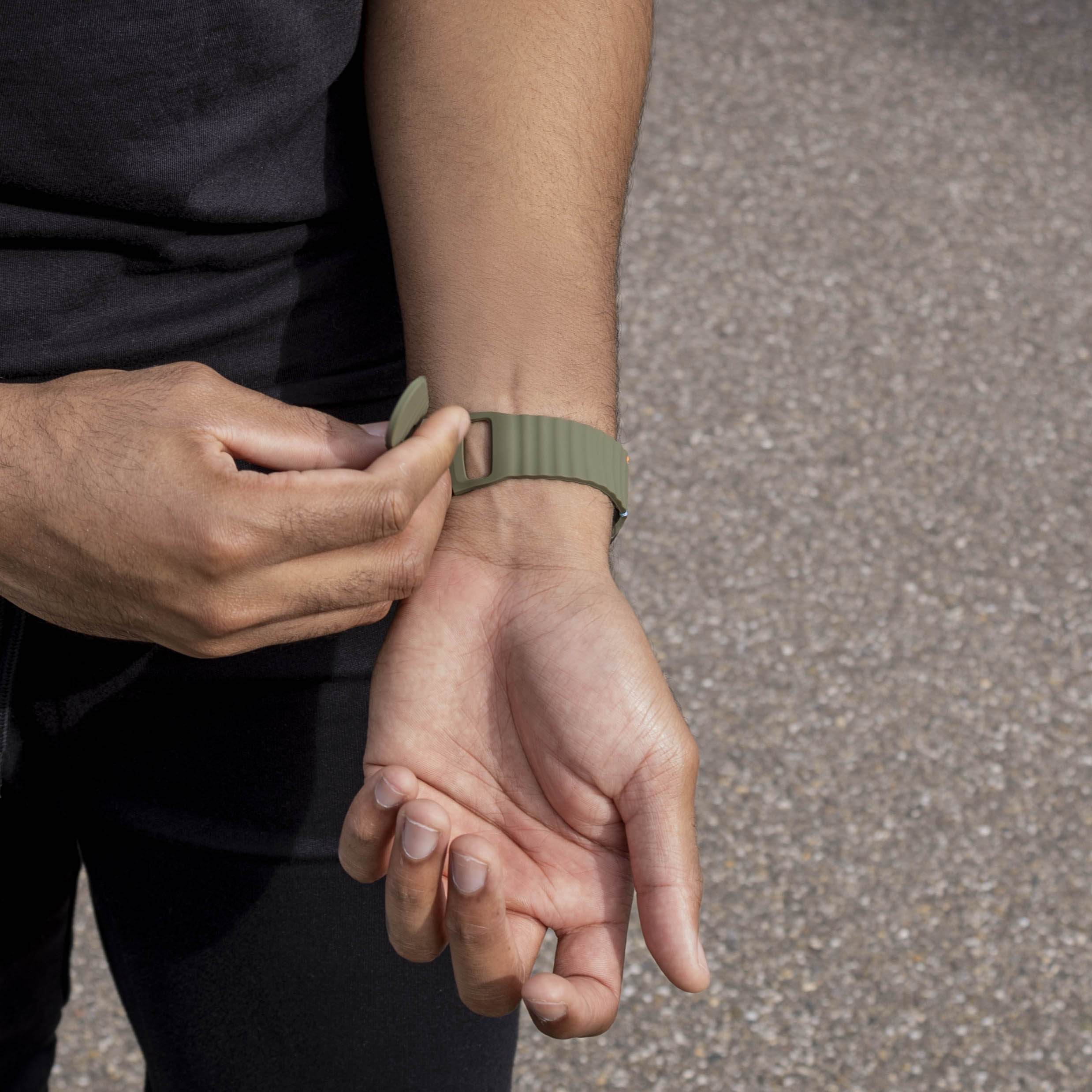 Correa silicona Wave Samsung Galaxy Watch 8 Classic (verde militar)