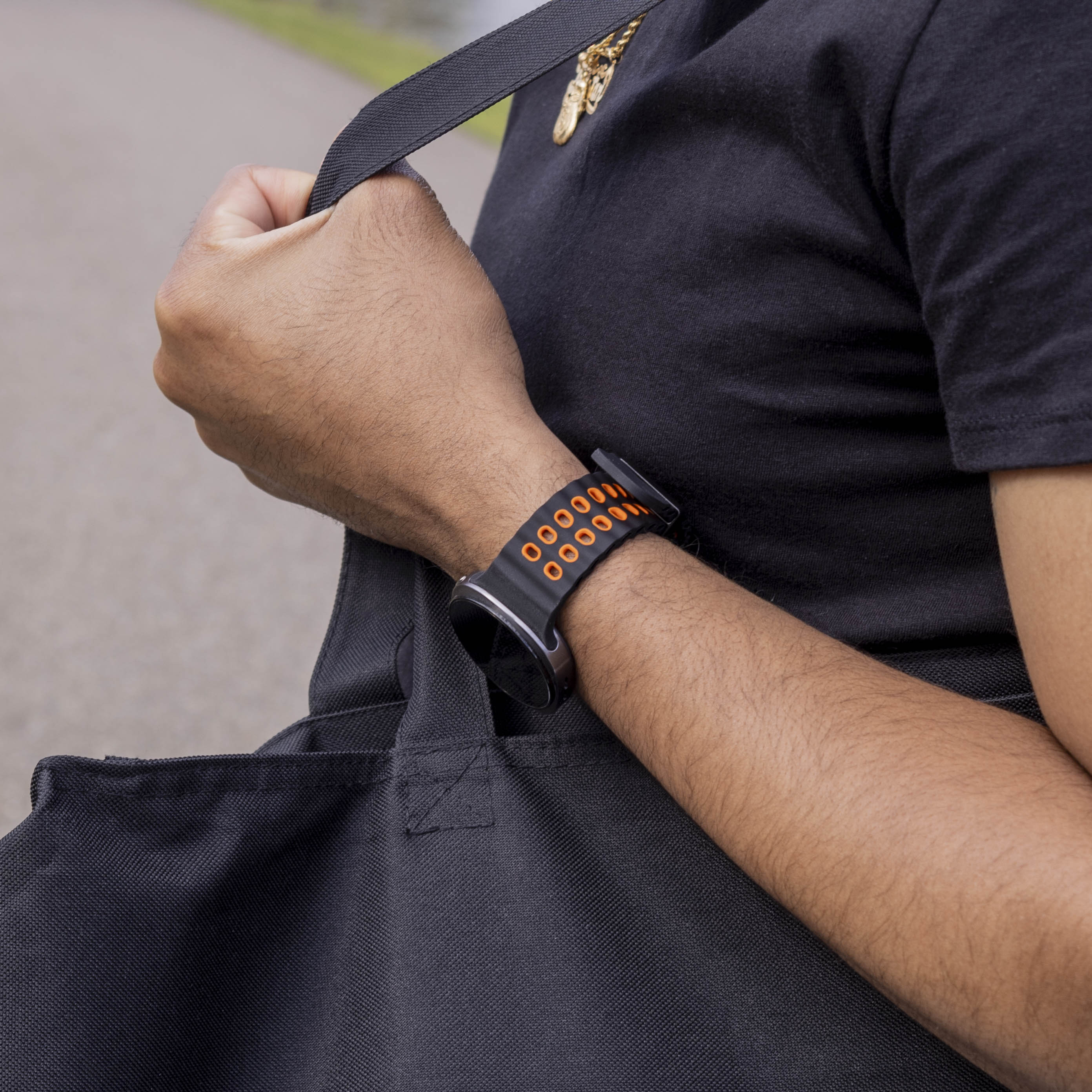 Correa Ocean Samsung Galaxy Watch 8 - 44mm (negro/naranja)