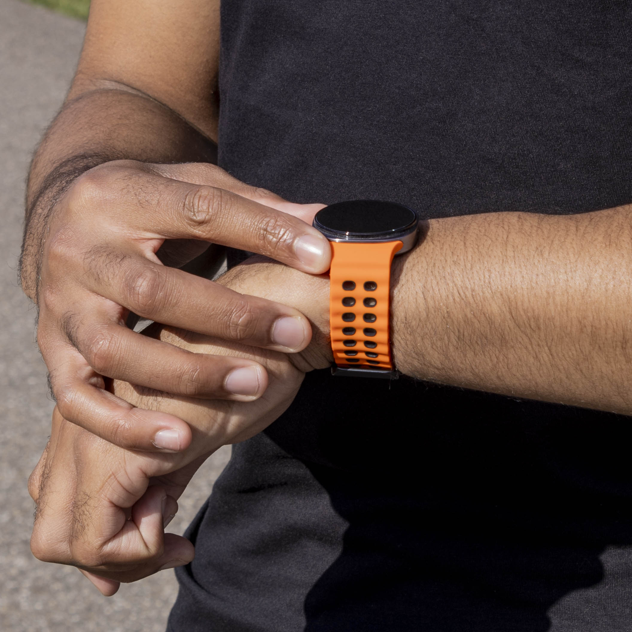 Correa Ocean Samsung Galaxy Watch 8 - 44mm (naranja/negro)