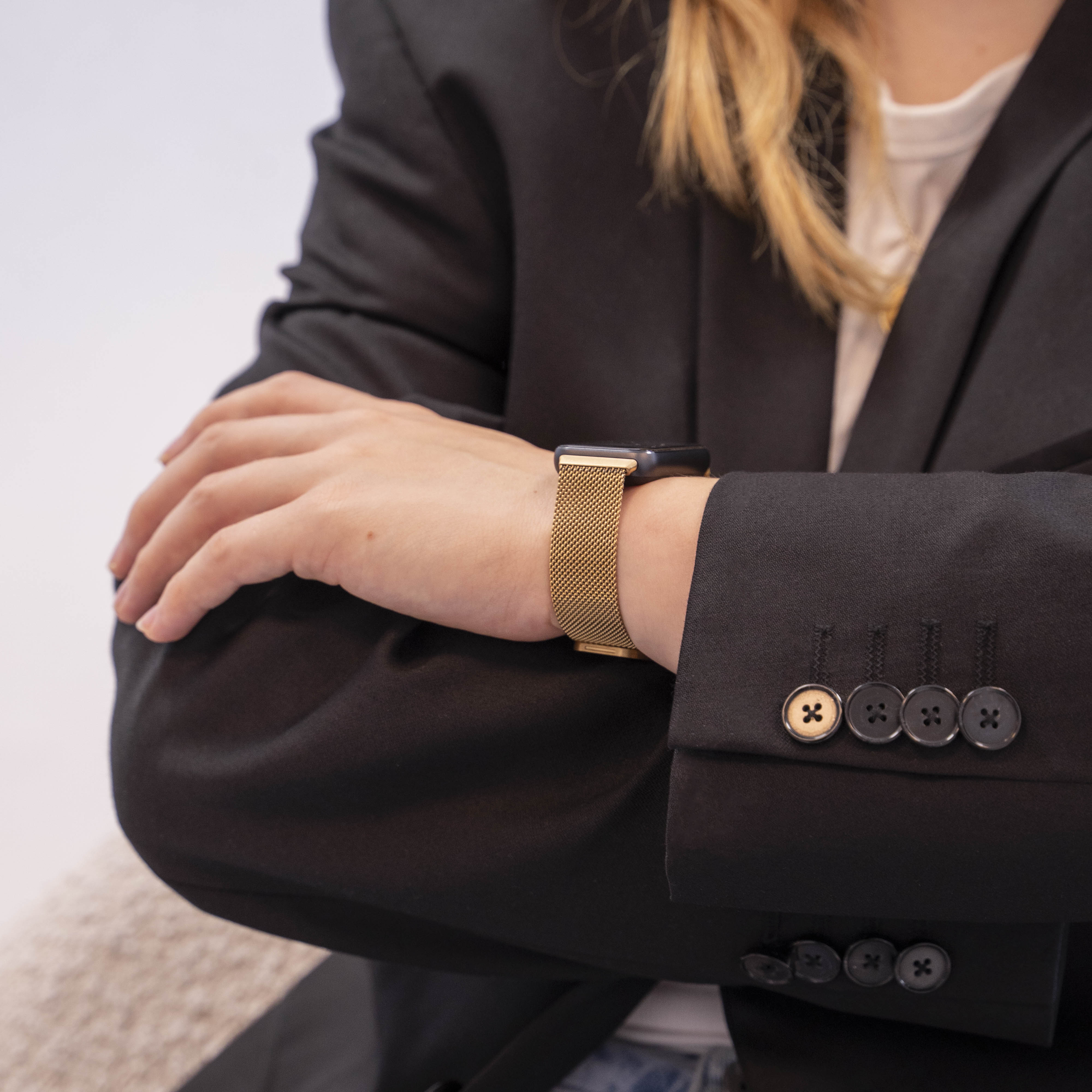 Correa milanesa Samsung Galaxy Fit 3 (dorado)