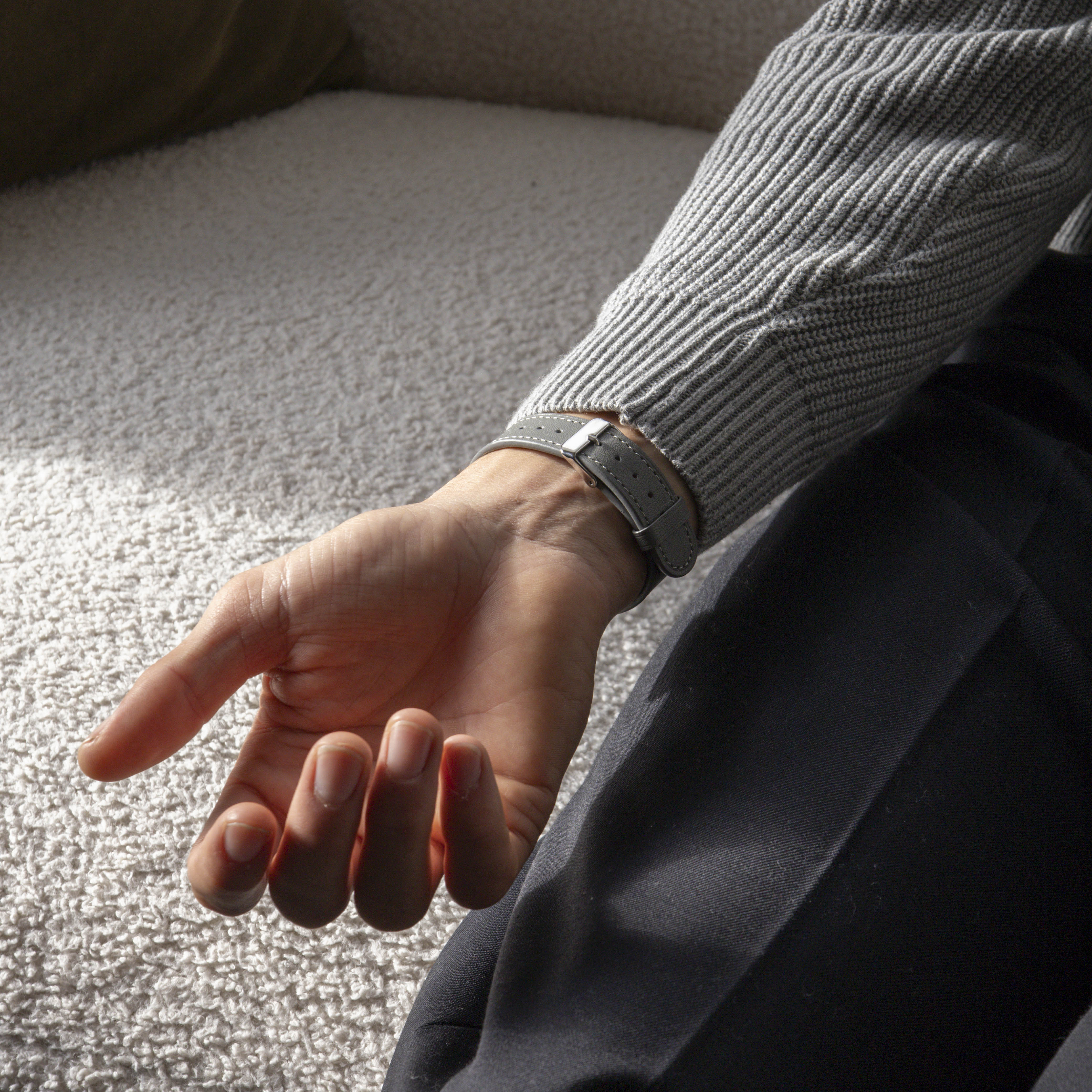 Correa cuero Fitbit Versa 3 (gris)