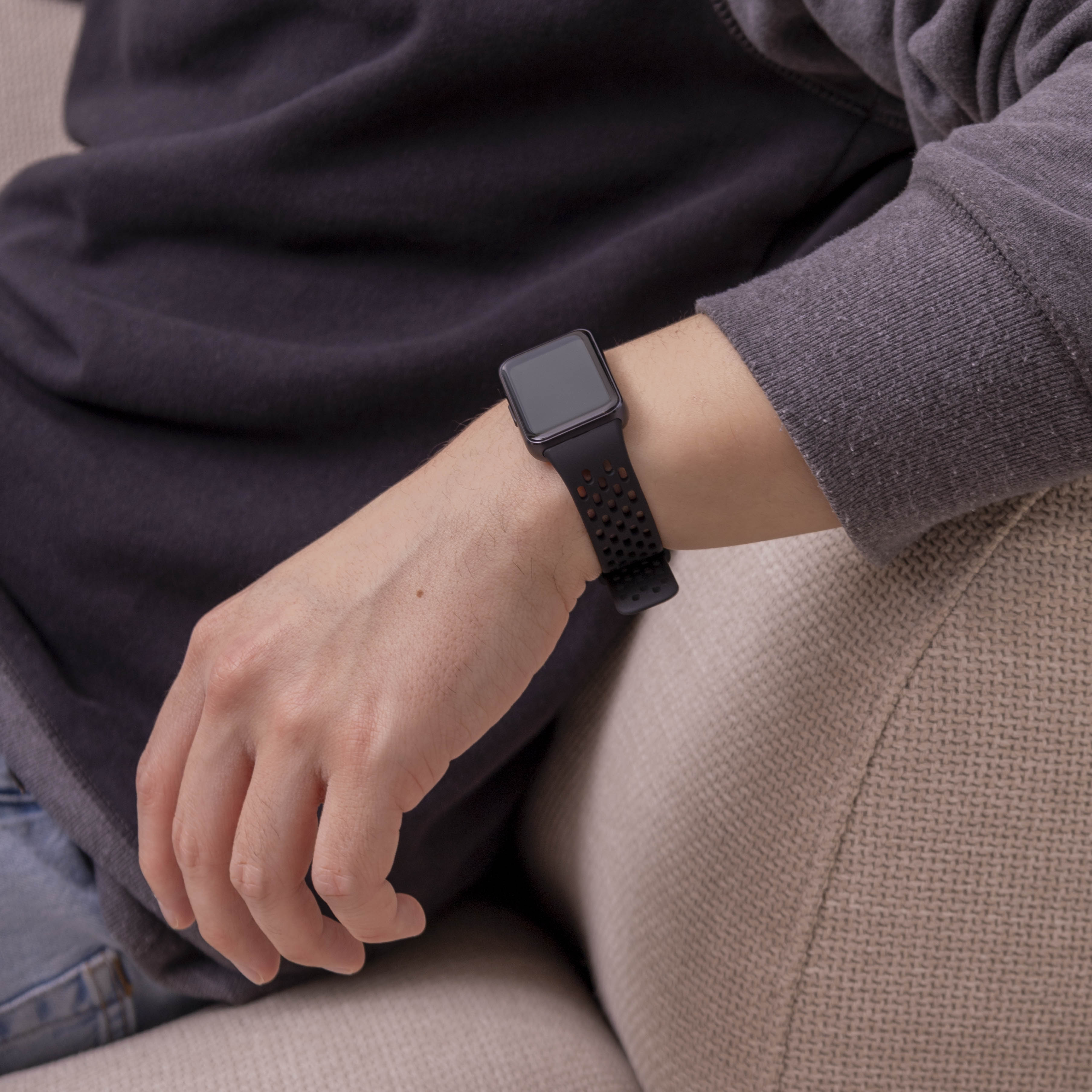 Correa silicona transpirable Samsung Galaxy Fit 3 (negra)