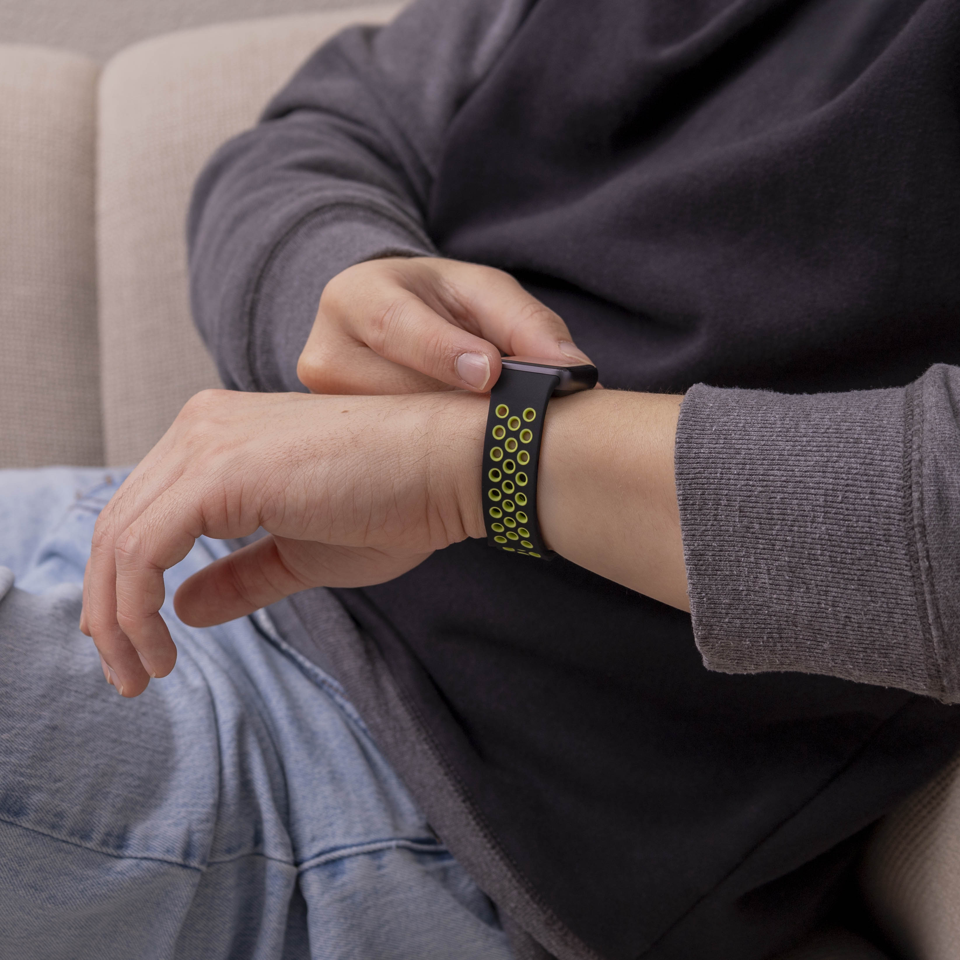 Correa deportiva Samsung Galaxy Fit 3 (negra/lime)