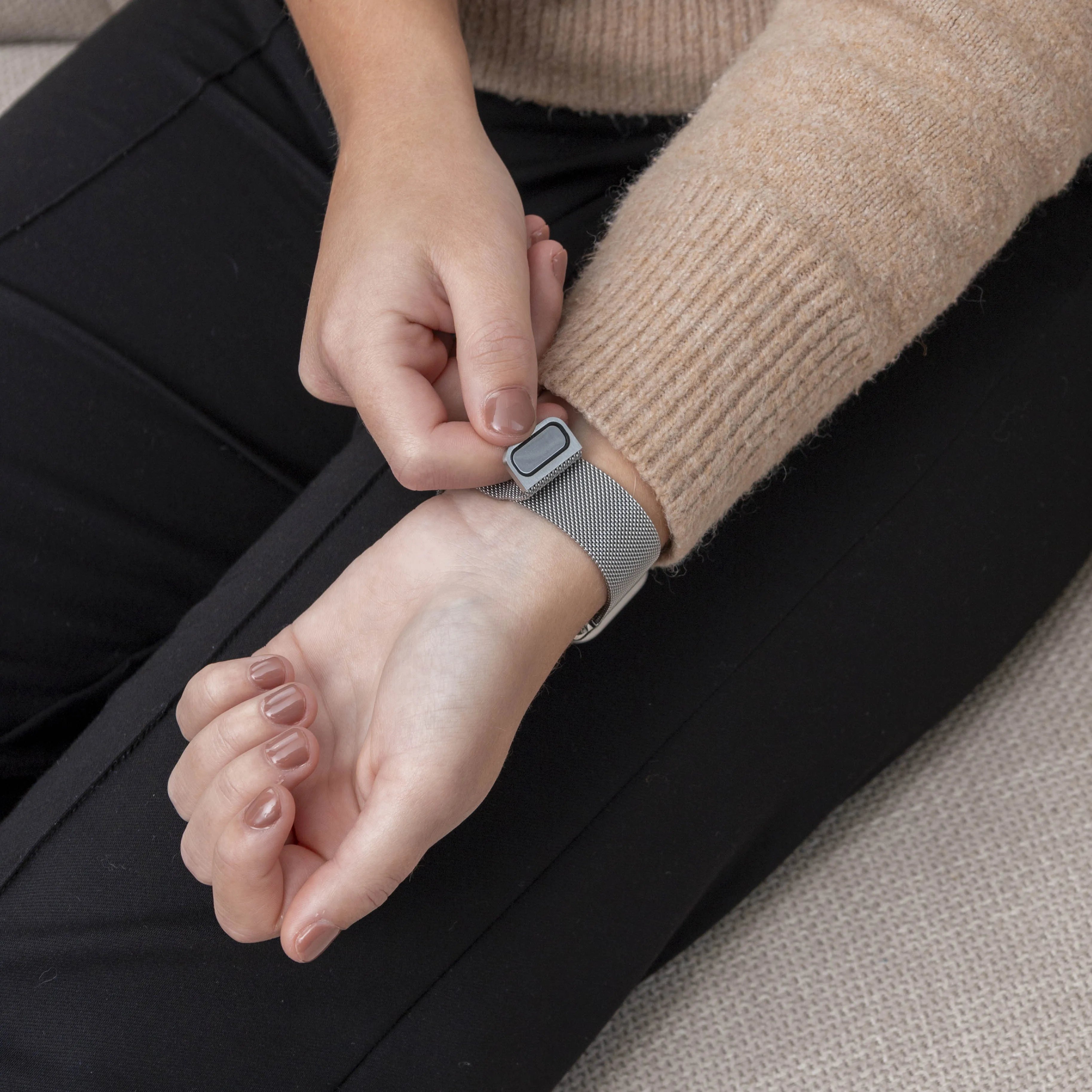 Correa milanesa Fitbit Inspire 3 (plata)