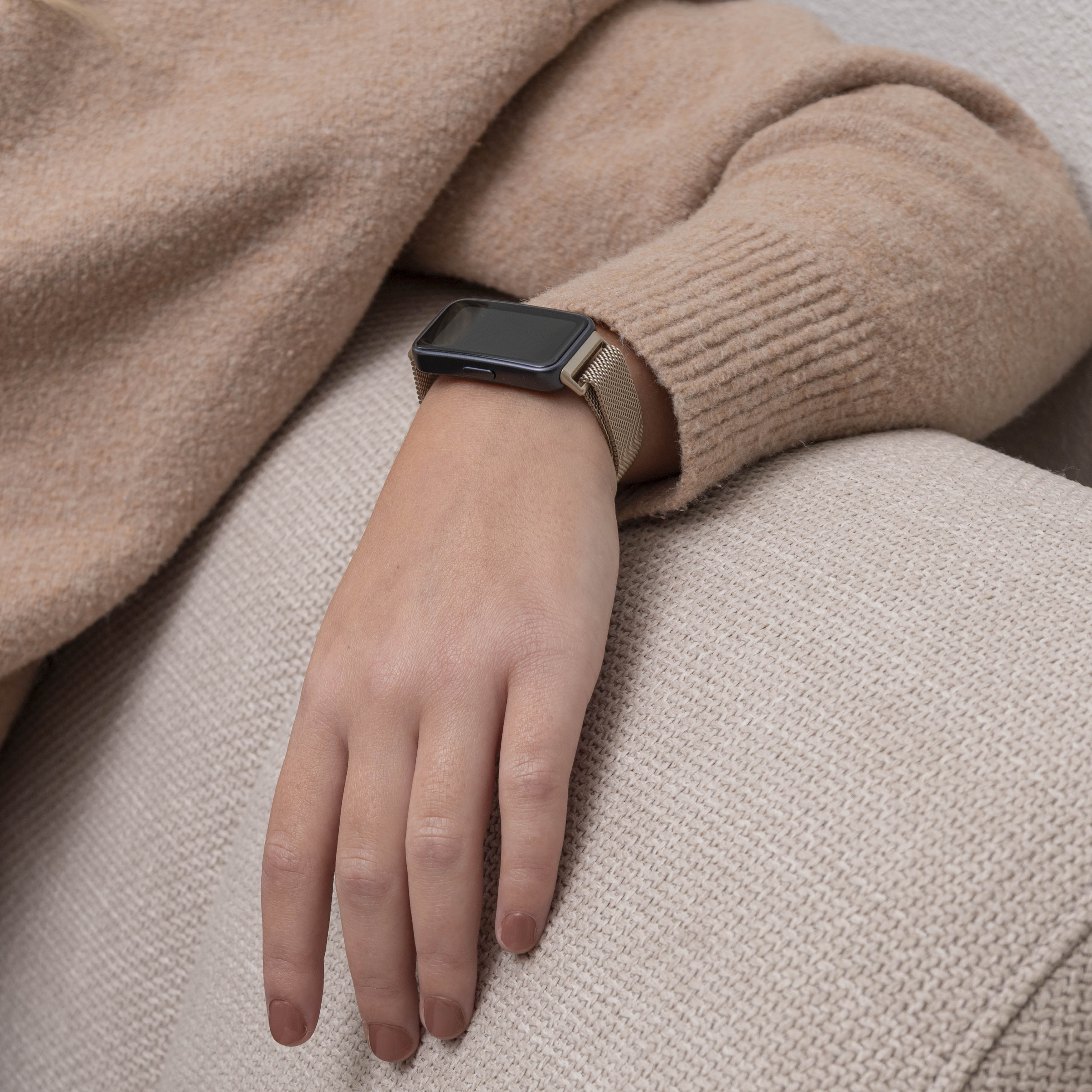 Correa milanesa Huawei Band 8 (champán)