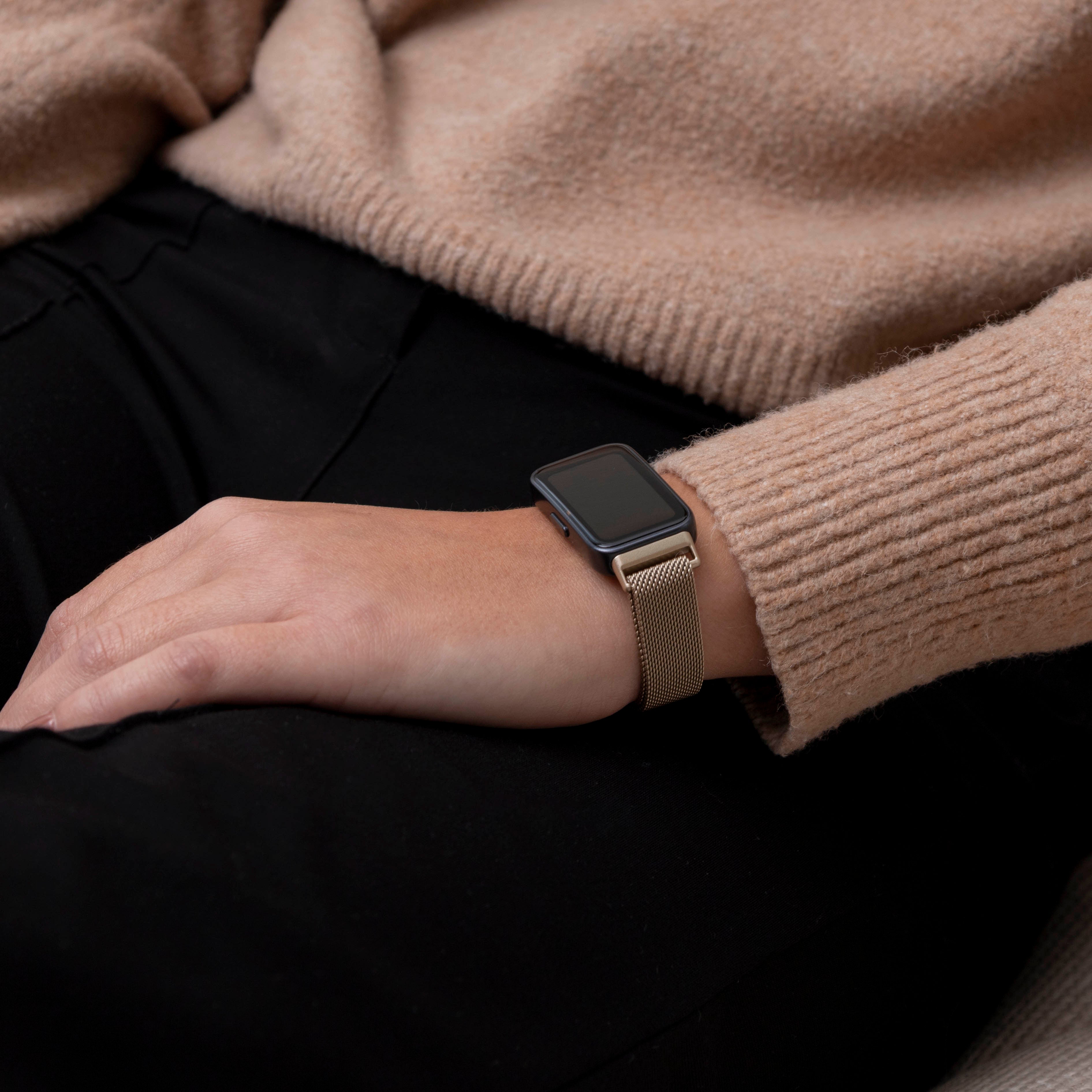 Correa milanesa Huawei Band 8 (champán)