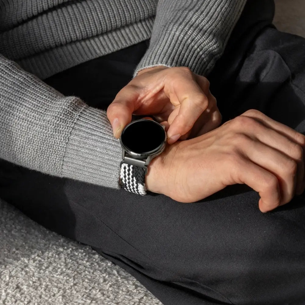 Bandz Correa trenzada 'Parachute' Garmin Approach S40 (negro/blanco)