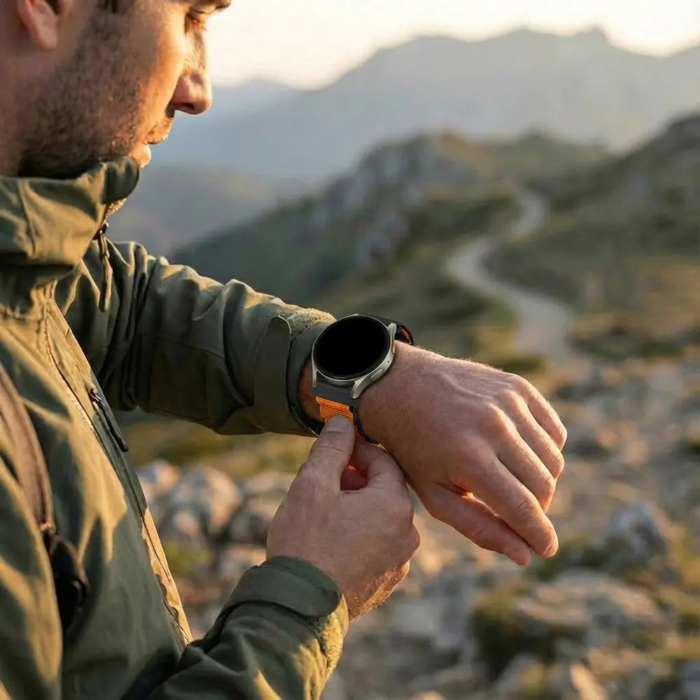 Bandz Coros Pace 2 Alpine Nylon Strap (Black/Orange)