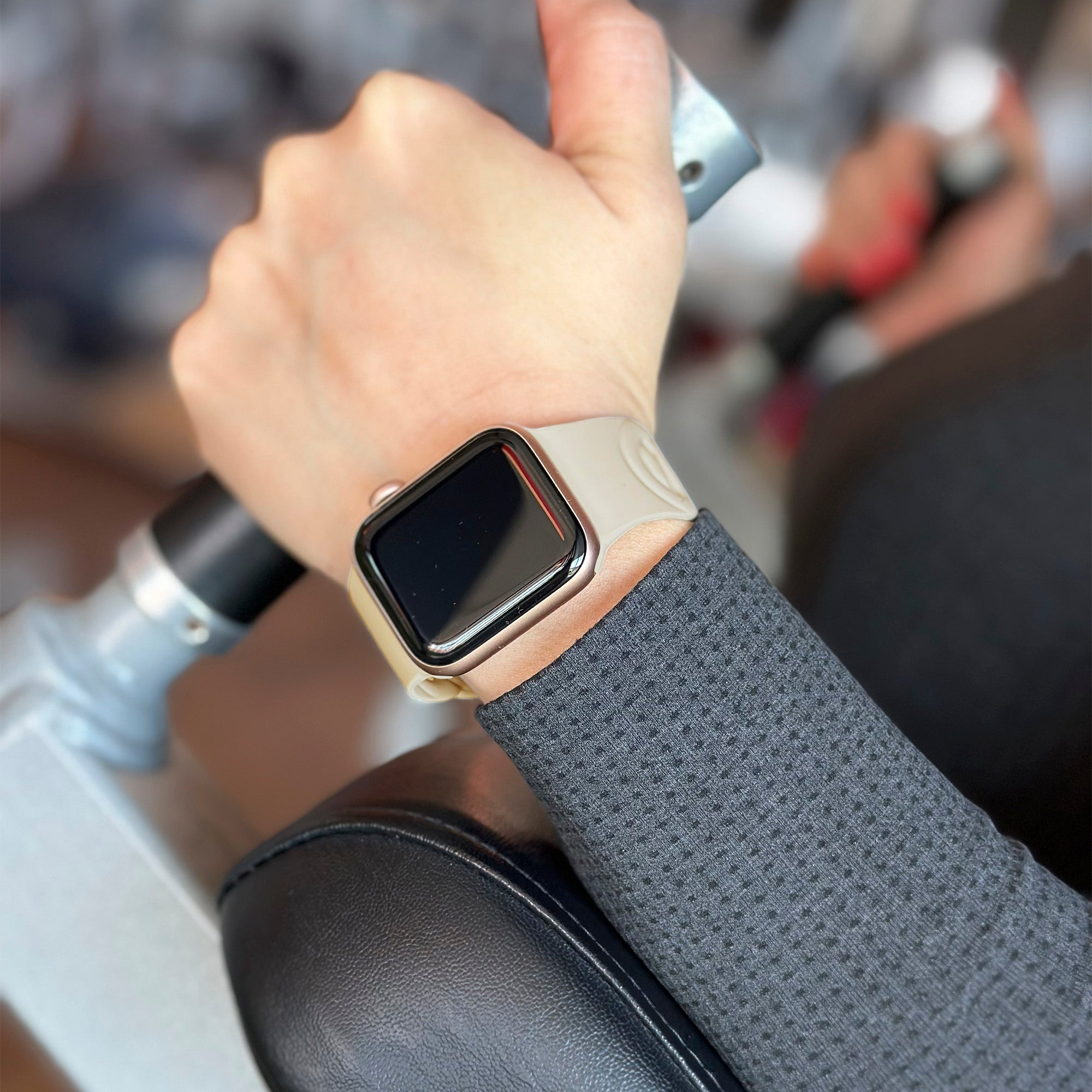 Correa silicona cadena Apple Watch (beige)