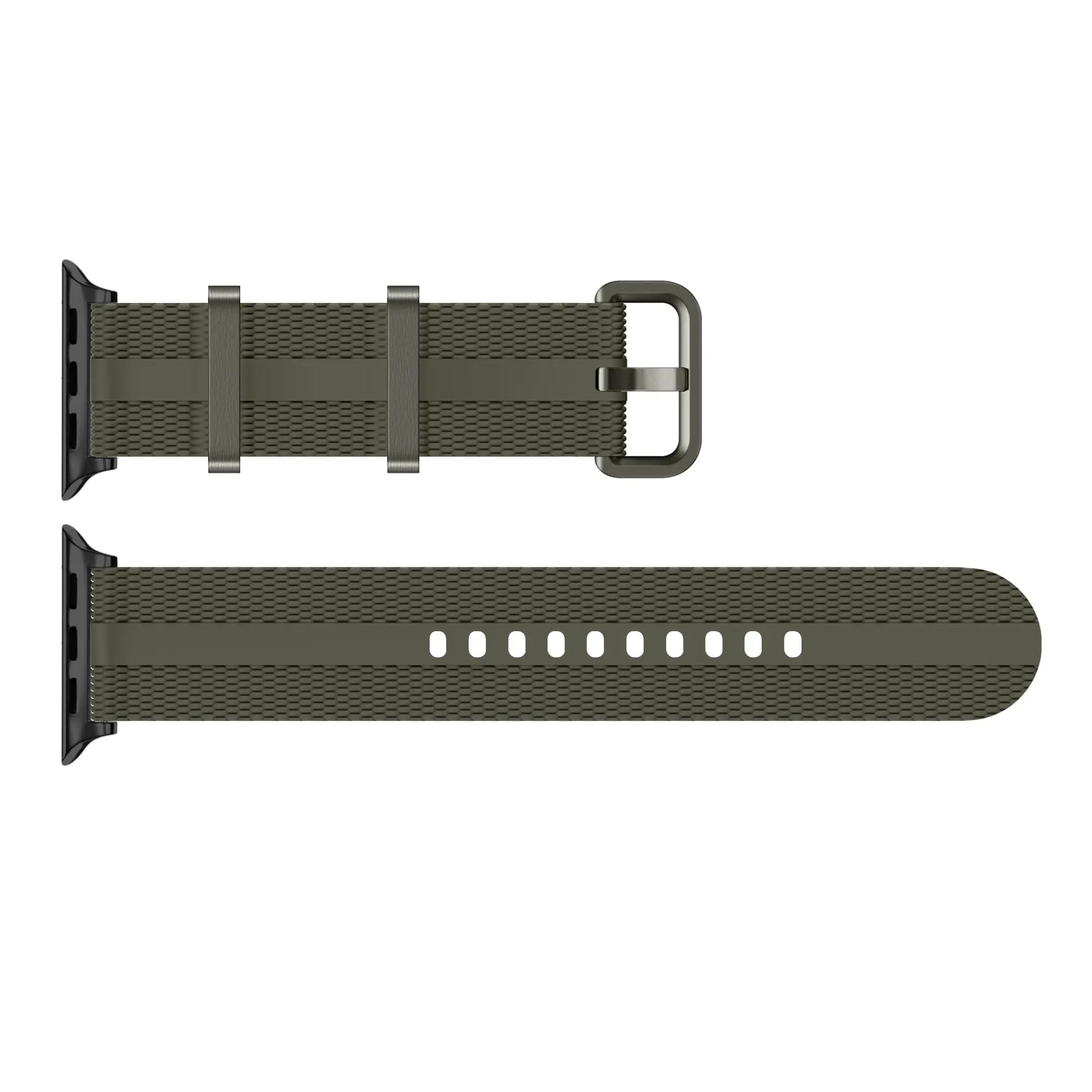 Correa activa silicona Apple Watch (verde militar)
