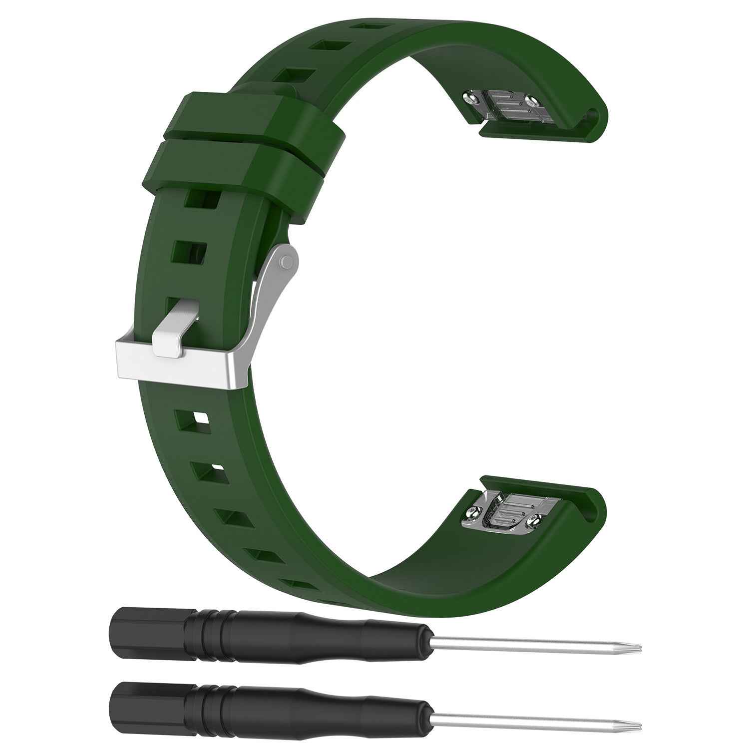 Correa silicona brillante Garmin Approach S70 - 42mm (verde militar)