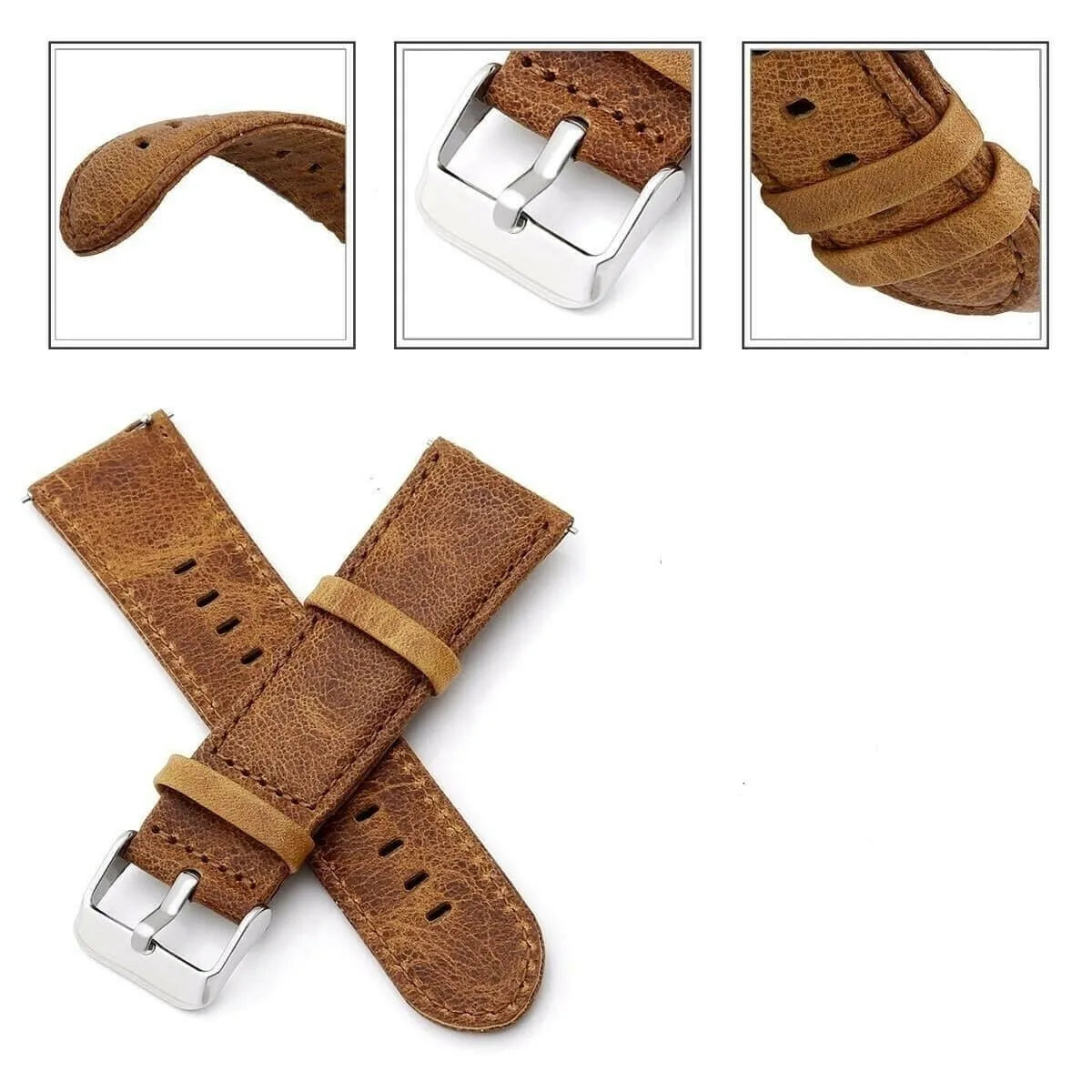 Correa cuero Amazfit Active Max (marrón)