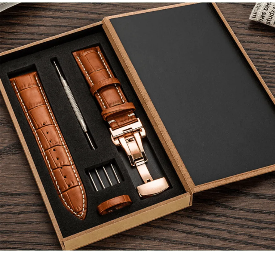 Correa cuero de lujo Amazfit Bip 3 (Pro) (marrón)