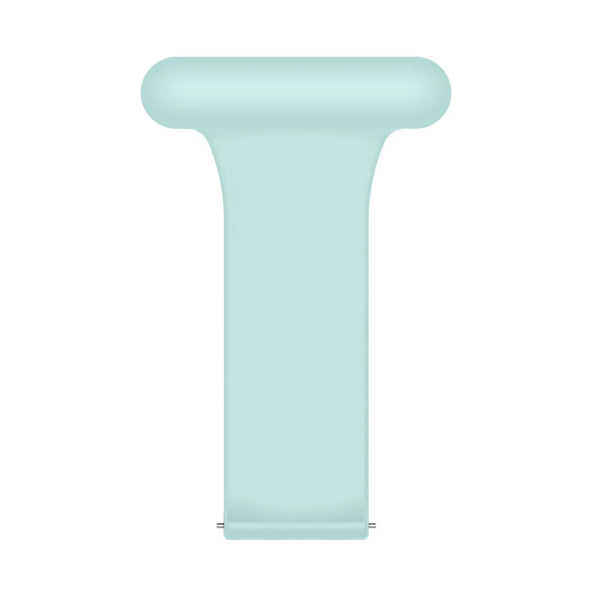 Silicone Nurse Fob, light green, laid flat, joined, direct top view