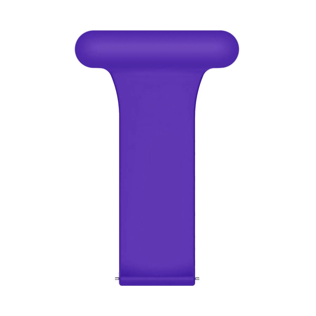 Silicone Nurse Fob, purple, laid flat, joined, direct top view