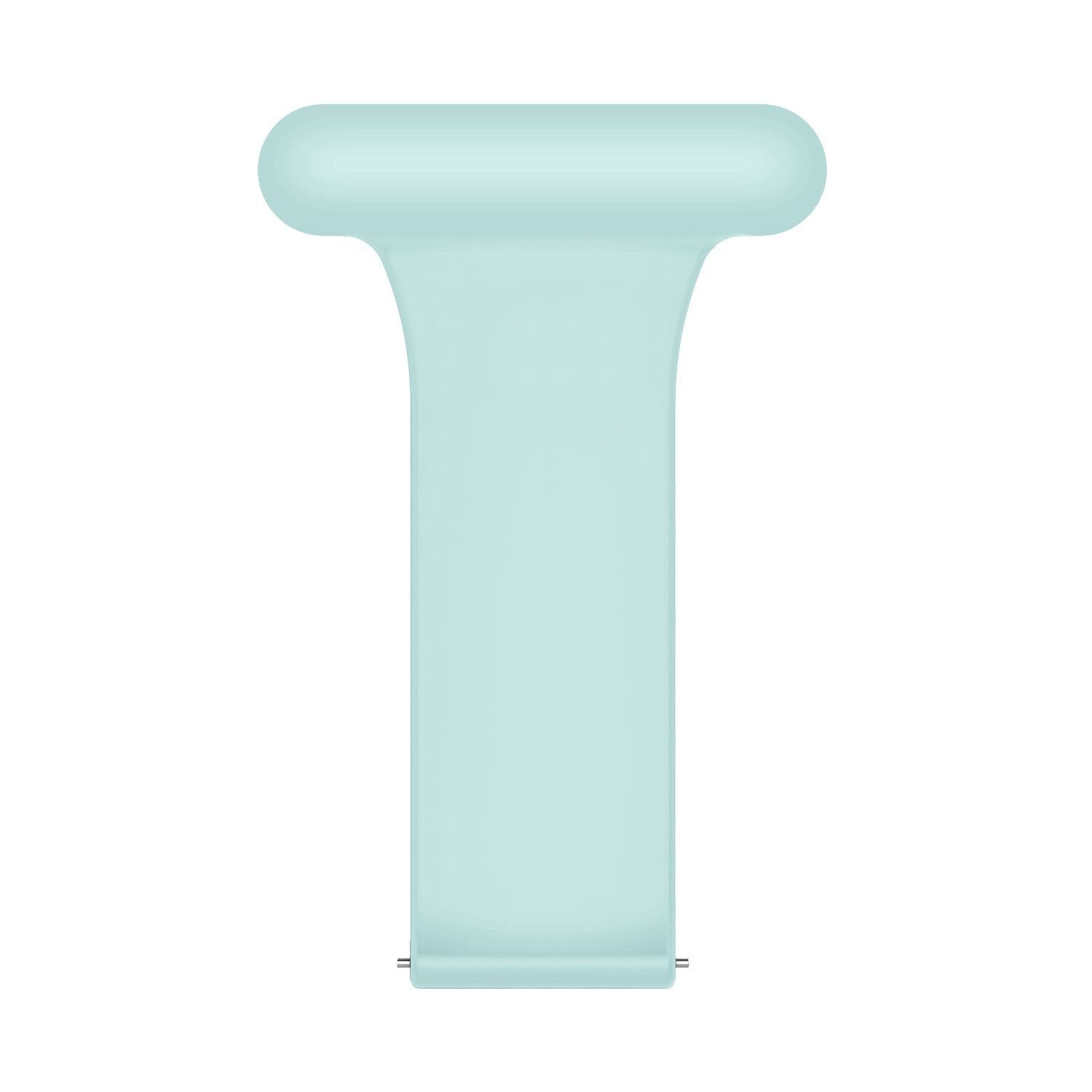 Silicone Nurse Fob, light green, laid flat, joined, direct top view