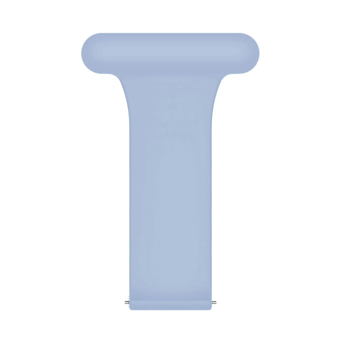 Silicone Nurse Fob, light blue, laid flat, joined, direct top view