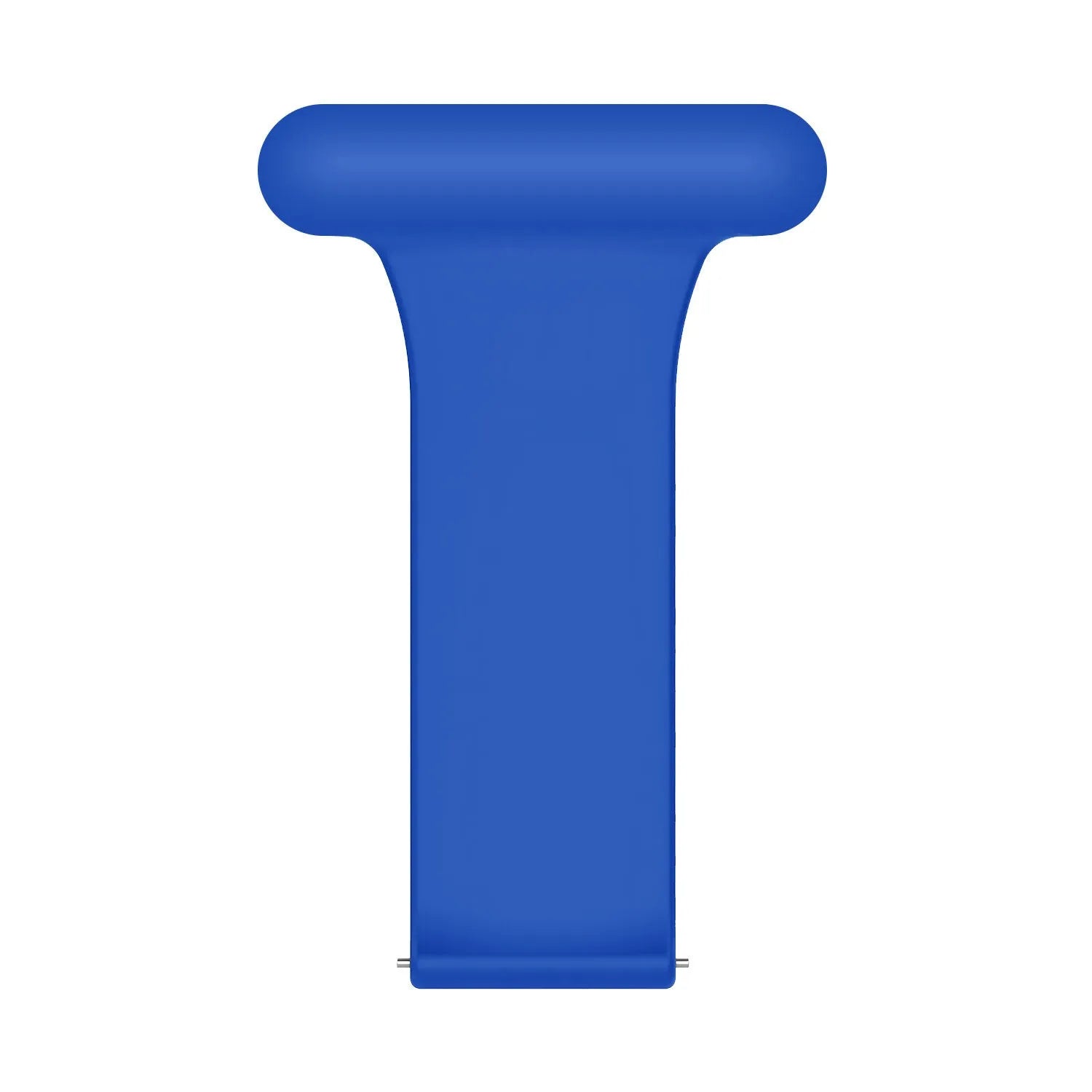 Silicone Nurse Fob, dark blue, laid flat, joined, direct top view