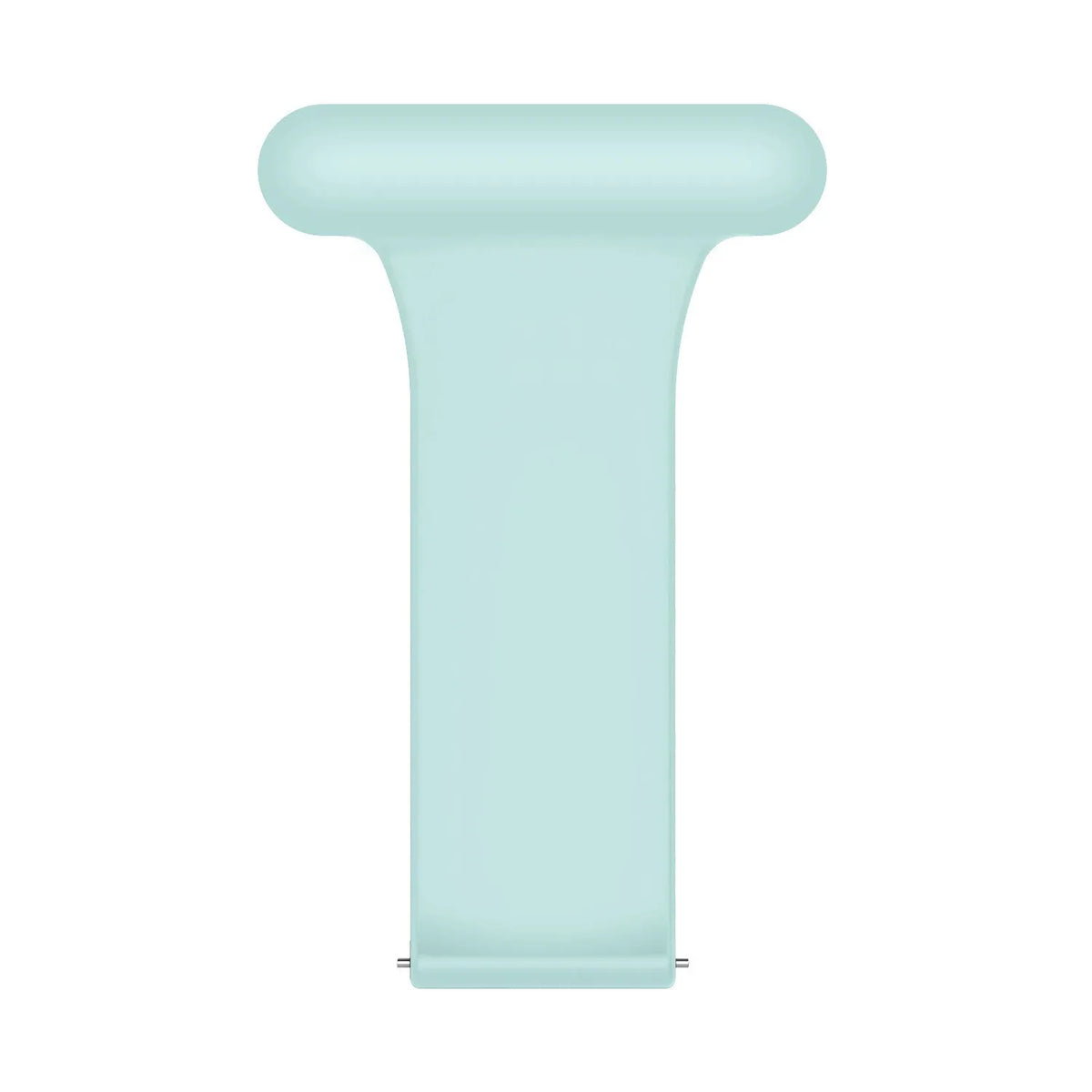 Silicone Nurse Fob, light green, laid flat, joined, direct top view