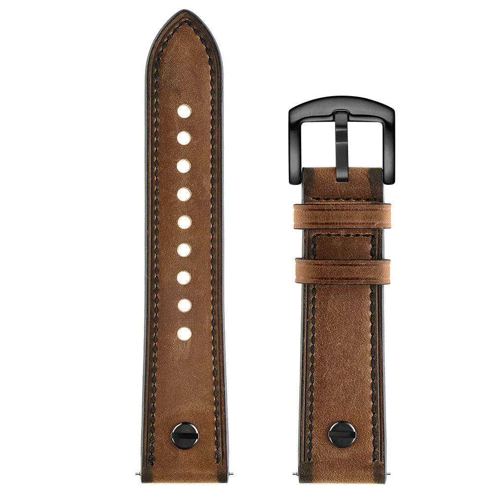 Correa cuero con tornillo Polar Grit X2 Pro (marrón oscuro)