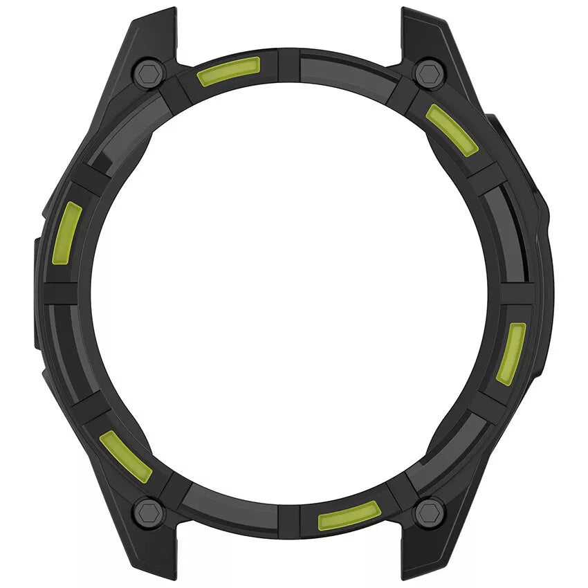 Funda TPU robusta Garmin Fenix 8 - 47mm SOLAR (negra/verde)