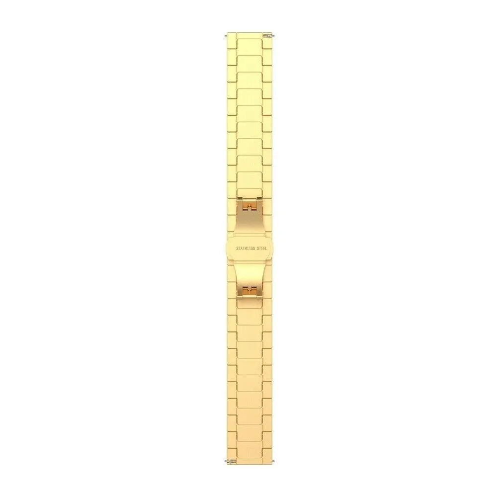 Metal Strap, gold, laid flat, joined, direct top view