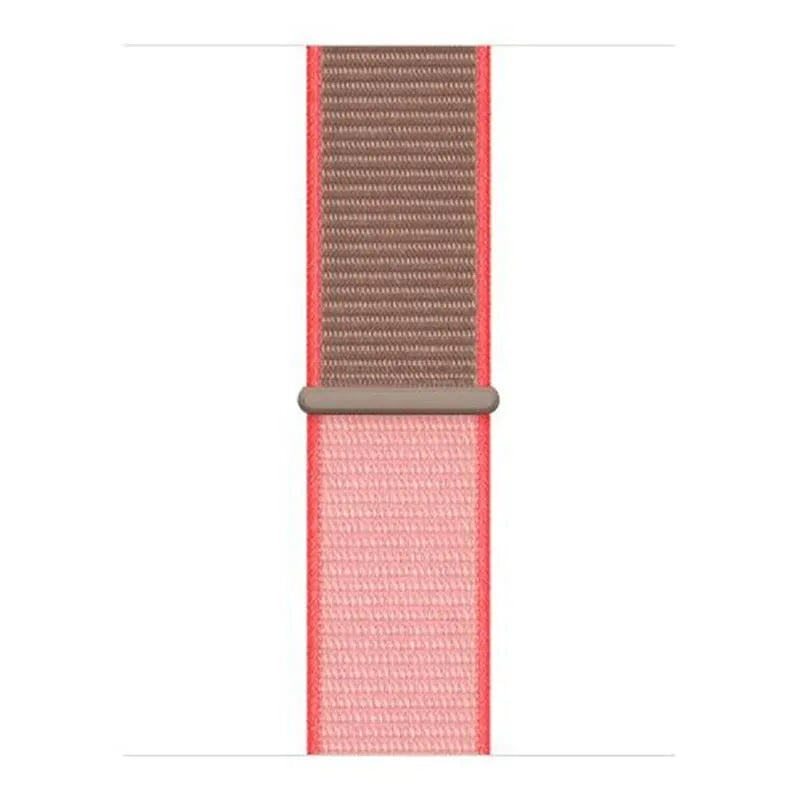 Nylon Strap, neon pink, laid flat, joined, direct top view