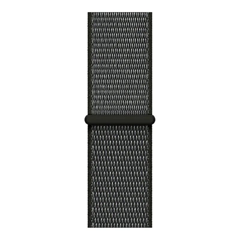 Nylon Strap, green, laid flat, joined, direct top view