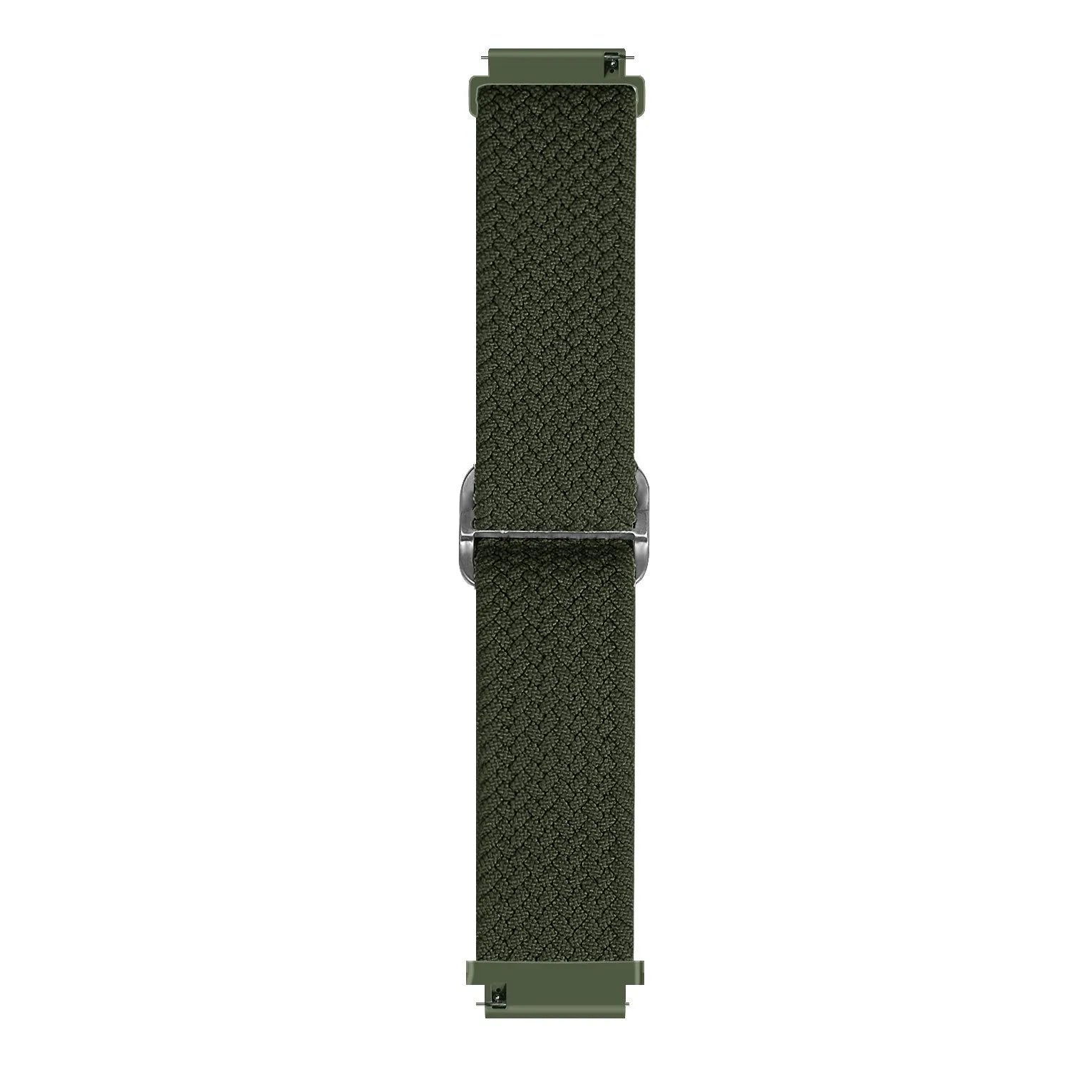 Nylon Adjustable Braided Strap, green, laid flat, joined, direct top view