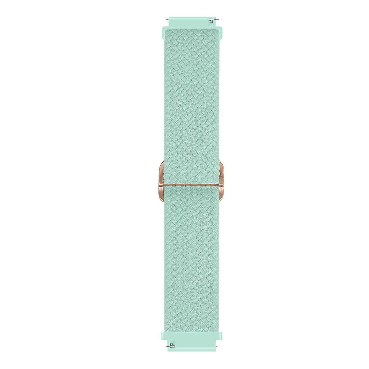 Nylon Adjustable Braided Strap, turquoise, laid flat, joined, direct top view