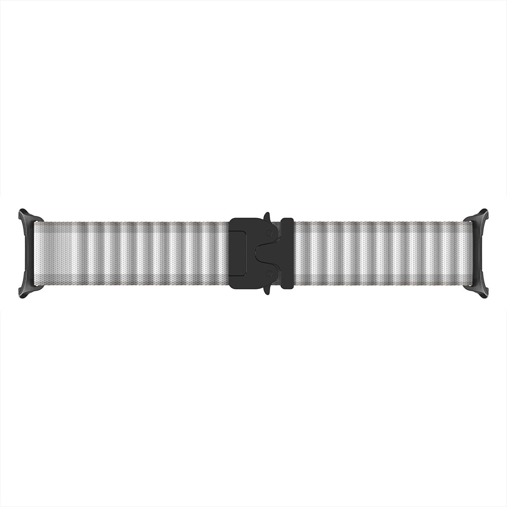 Correa nylon Outdoor con hebilla-P Samsung Galaxy Watch 8 Classic (blanco con negro)