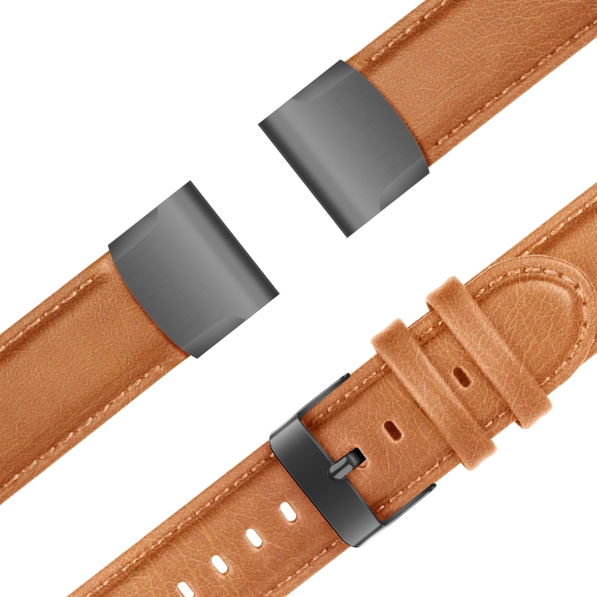 Bandz Garmin Approach S62 Leather Strap (Brown)