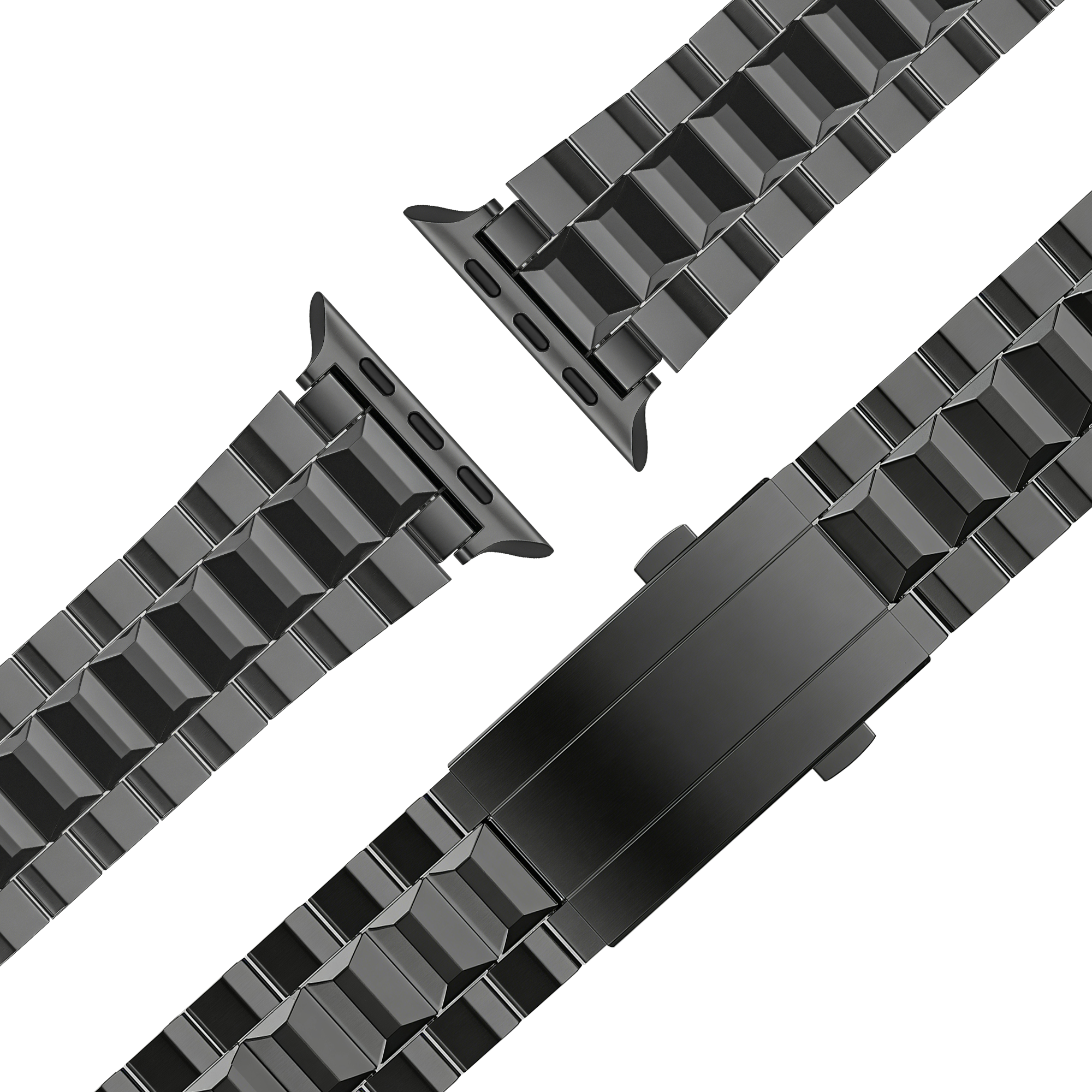 Bandz Correa titanio 'Deluxe' Apple Watch Ultra (negro)