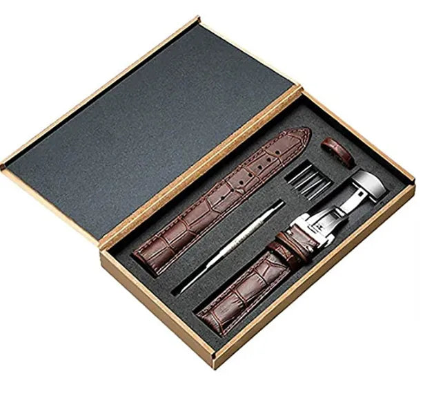 Correa cuero de lujo Amazfit Bip 3 (Pro) (marrón oscuro)