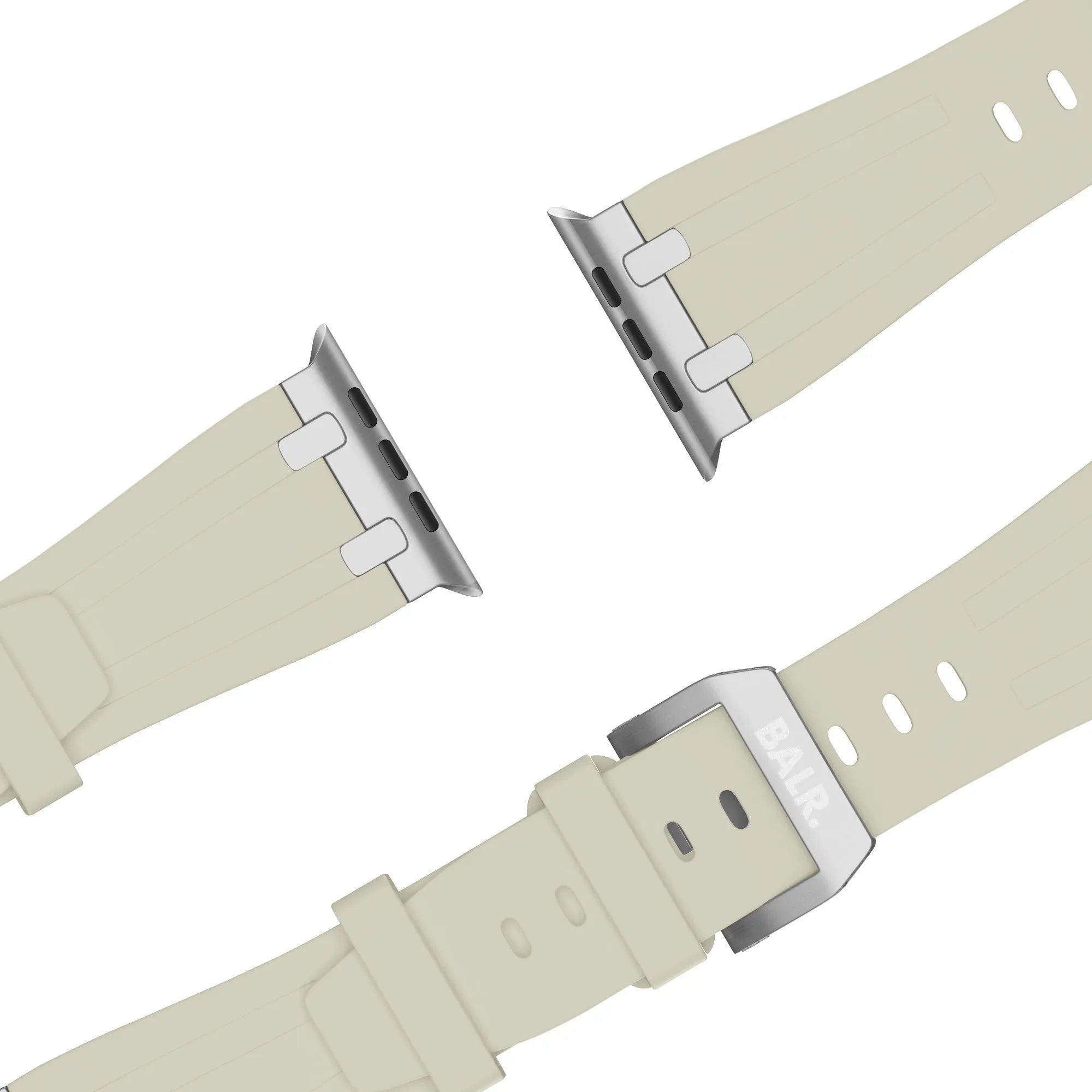 BALR. Correa de silicona Apple Watch Ultra Liquid (beige/plata)