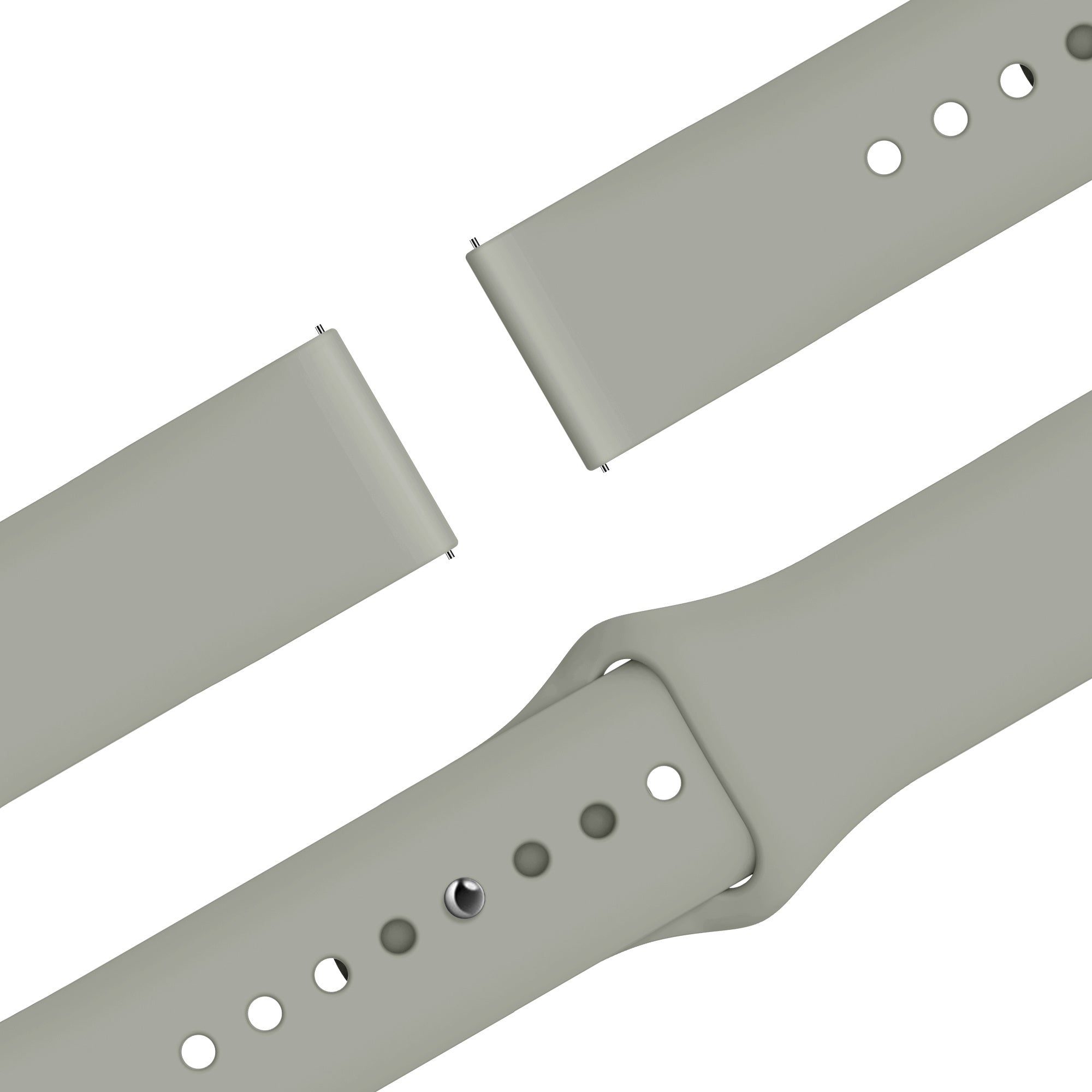 Bandz Huawei Watch GT 5 Pro - 42mm Sport Strap 'Easy Fit' (Light Grey)