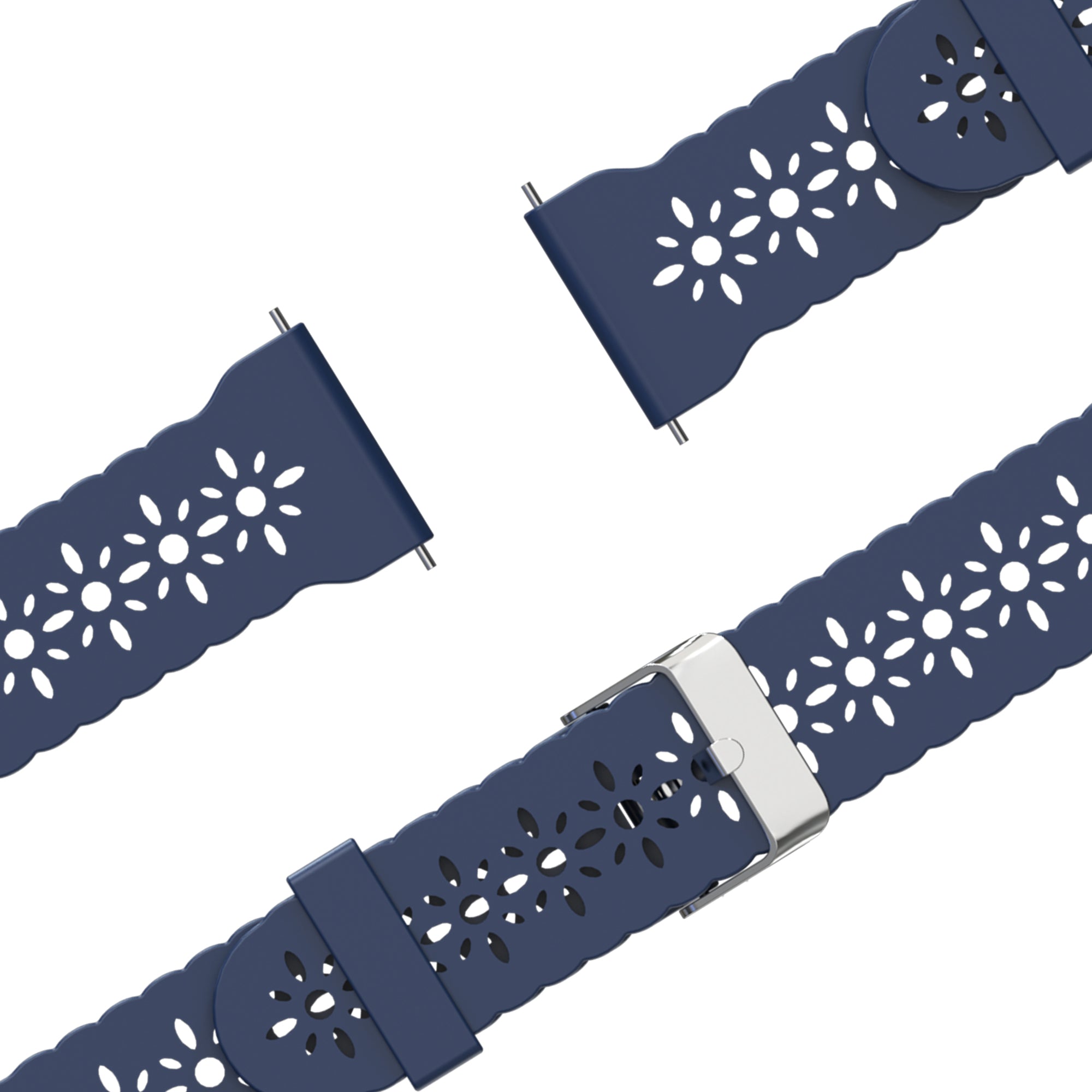 Bandz Garmin Vivomove Style Silicone Strap 'Lace' (Dark Blue)