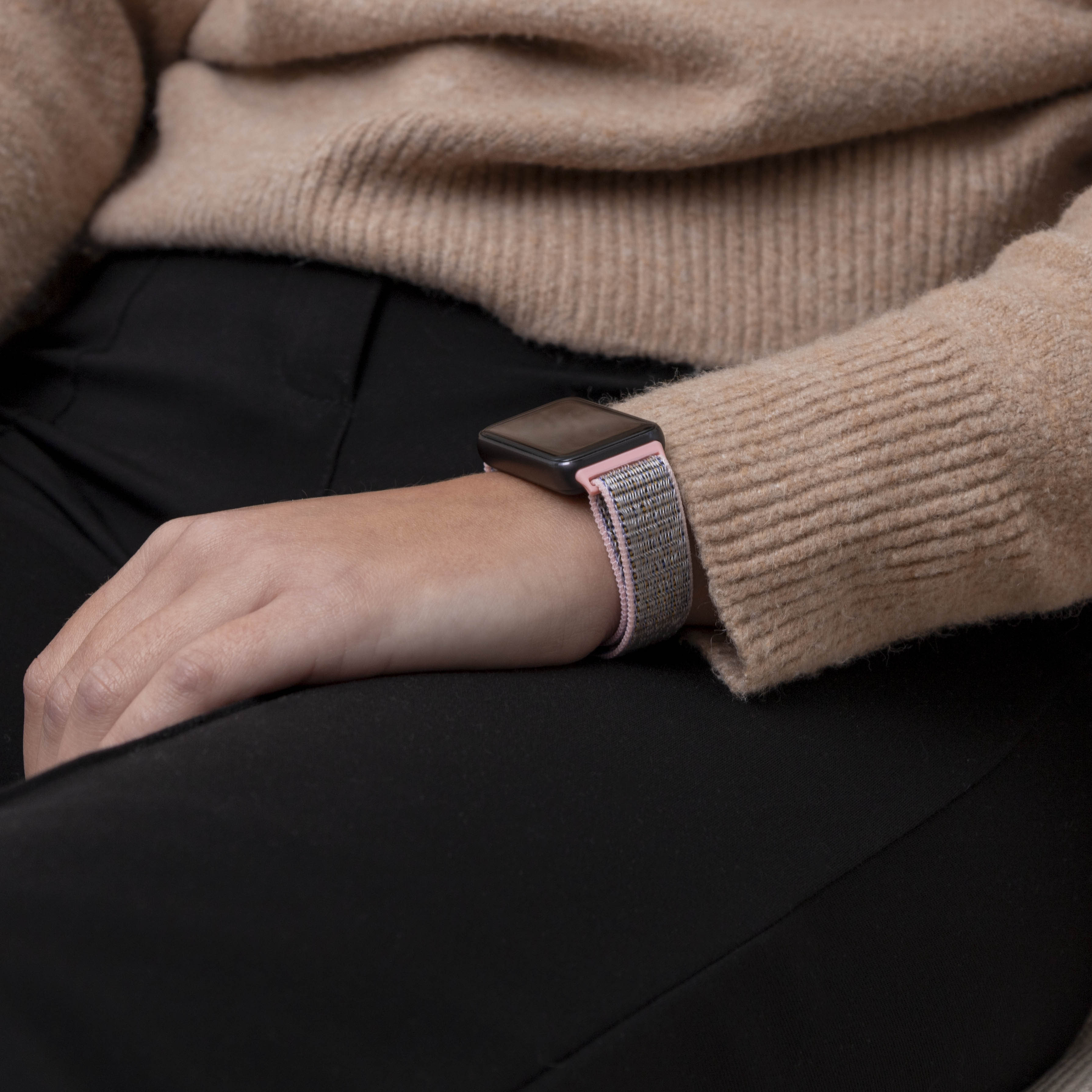 Correa nylon Huawei Band 9 (rosa)