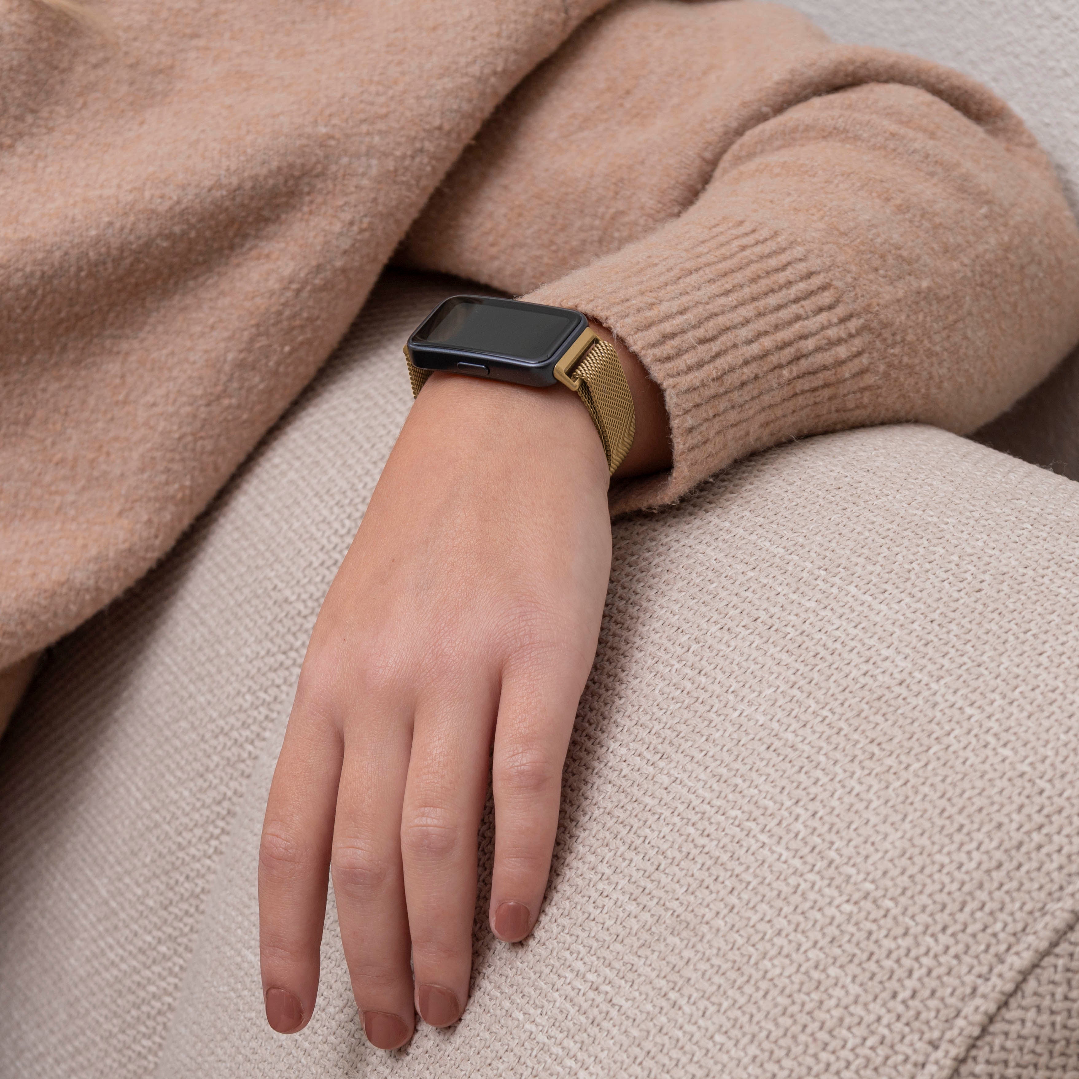 Correa milanesa Huawei Band 10 (dorado)